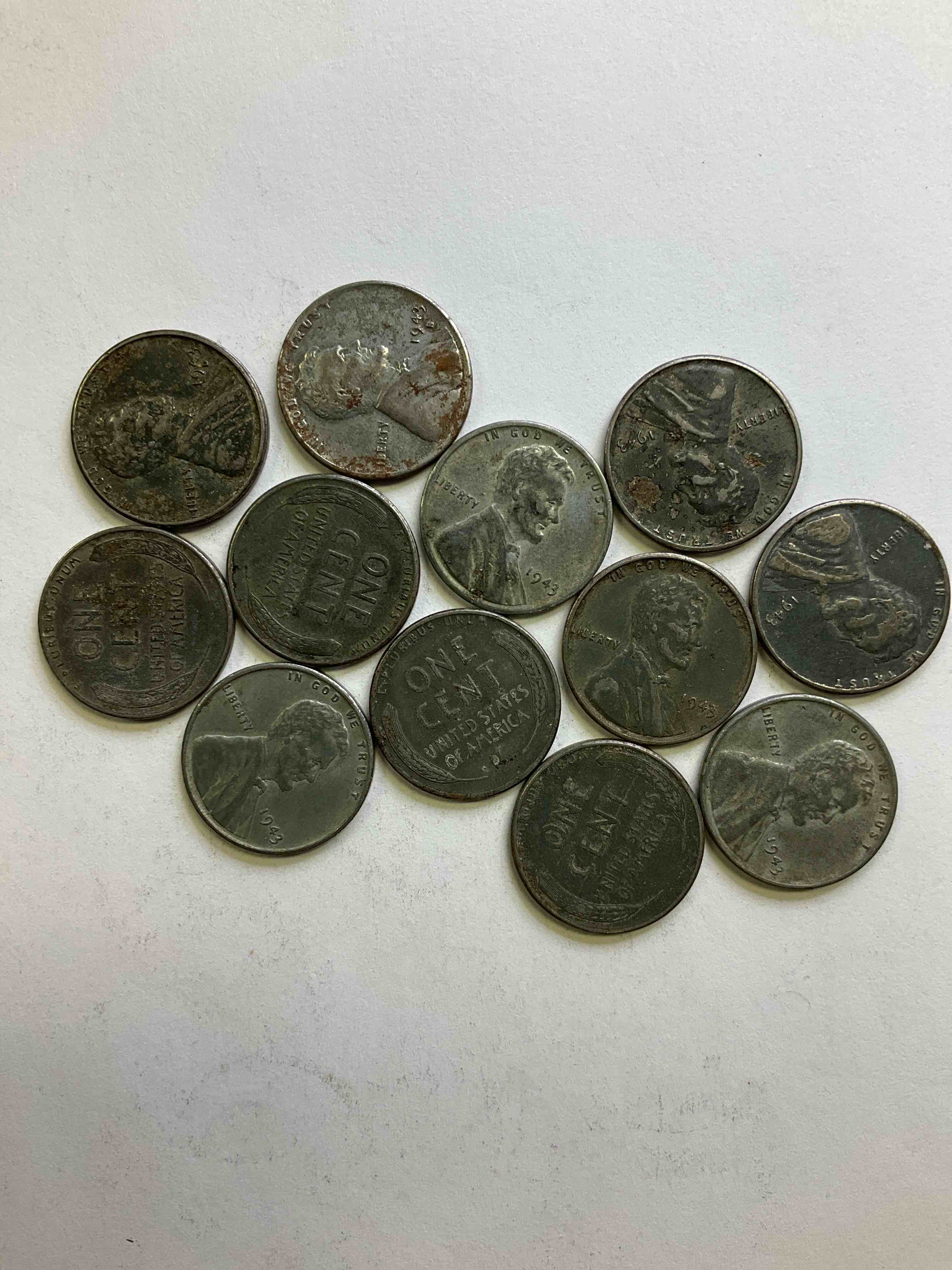 1943 World War Il History! Did You Know That In 1943 Copper Was So Valuable For Making Ammunition That The U.S. Treasury Made Pennies Out Of Steel?! 1943 STEEL Pennies Have Become Valuable, Rare Collector Items! Up For Auction Are Rare WWII Steel Pennies Appearing Circulated. Own Pieces Of World War II History That Are An Awesome Investment!