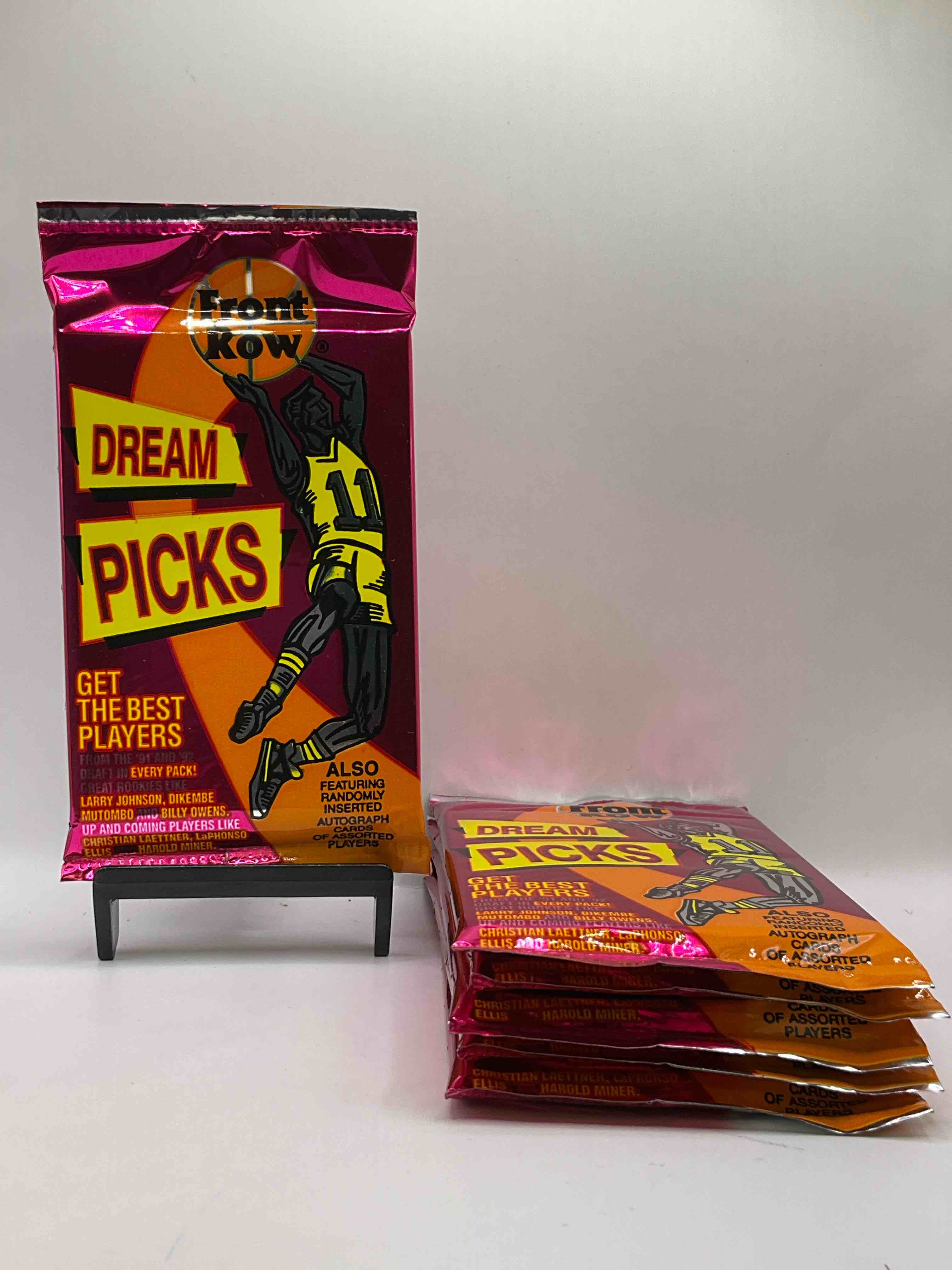 1991 Throwback Rarity! Here's Something You've Probably NEVER Seen! 1991 Front Row College Basketball / NBA Unopened Sealed Packs, Direct From Sealed Original Retail Case! Includes Randomly Inserted Rare Autograph Cards! Front Row Was The "Original" College Jersey Card Packs Back In The Day & Has Long Been Defunct. These Cards Are Becoming Serious Collector Items Due To Their Scarcity. These Things Are Serious Retro! Own Some Great Sports Card History & Something You'l Rarely See Again!