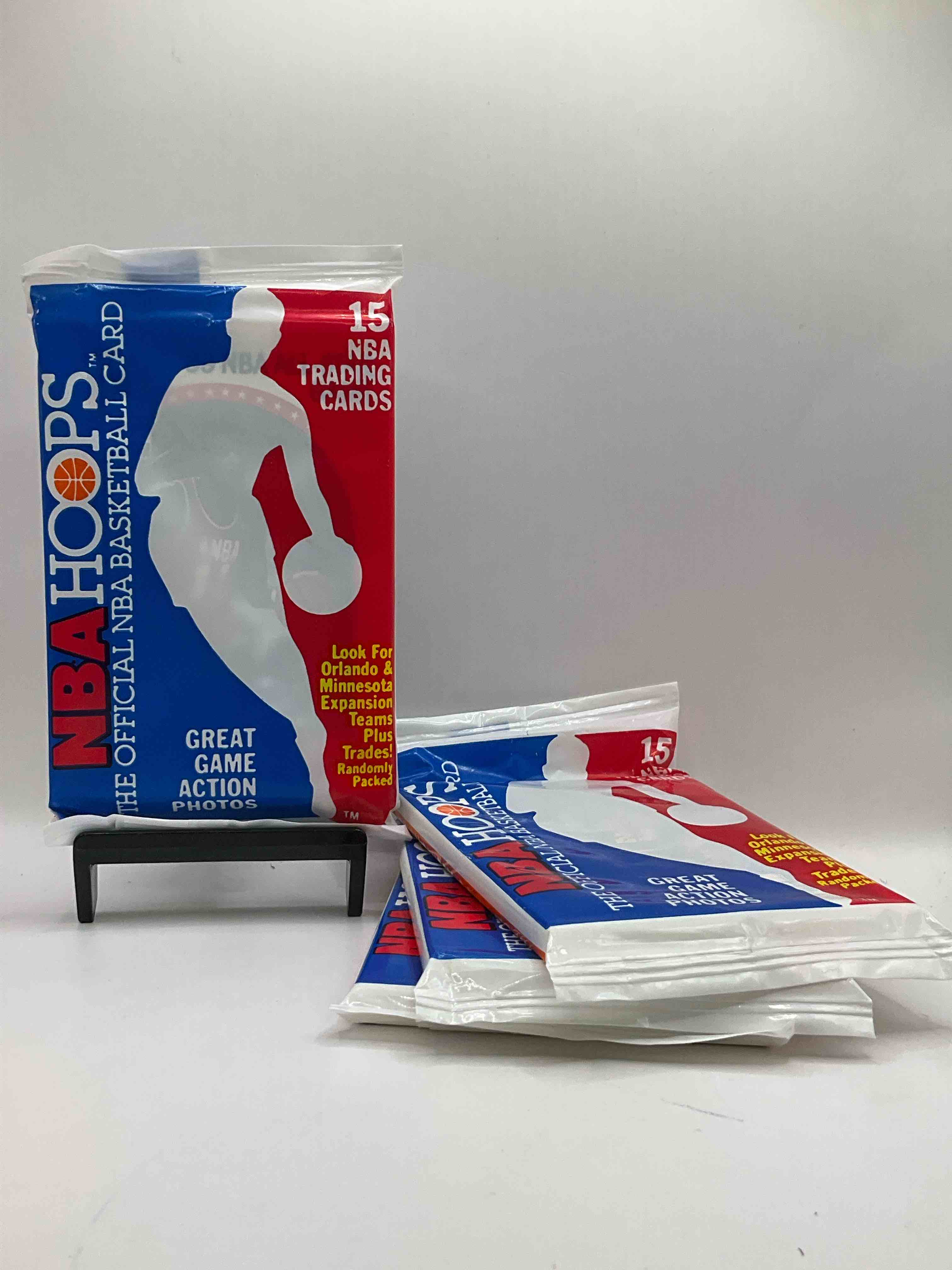 1989 Wow Valuable Michael Jordan? Getting Very Rarel 1989/90 NBA Hoops Sealed Pack, Direct From Original Retail Case! Search For Valuable Michael Jordan #200 (PSA 10 Value Approx $200) & David Robinson's ONLY True Rookie Card #138 (PSA 10 Value $300) This Year Also Has Many Other Iconic Cards From Magic Johnson, Larry Bird & Too Many Others To List 1989 NBA Hoops Has Exploded in The Collector Market As It's The First Year Of NBA Hoops Production, & Only One Of Two Sets Produced in 1989 Don't Miss Out, Getting Very Rare!
