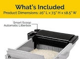Pet Zone Semi Automatic Cat Litter Box Self Cleaning - Smart Scoop Cat Litter Box with Bags & Carbon Filter for Up to Two Cats 6-16 Pounds, Color May Vary (Black/white)