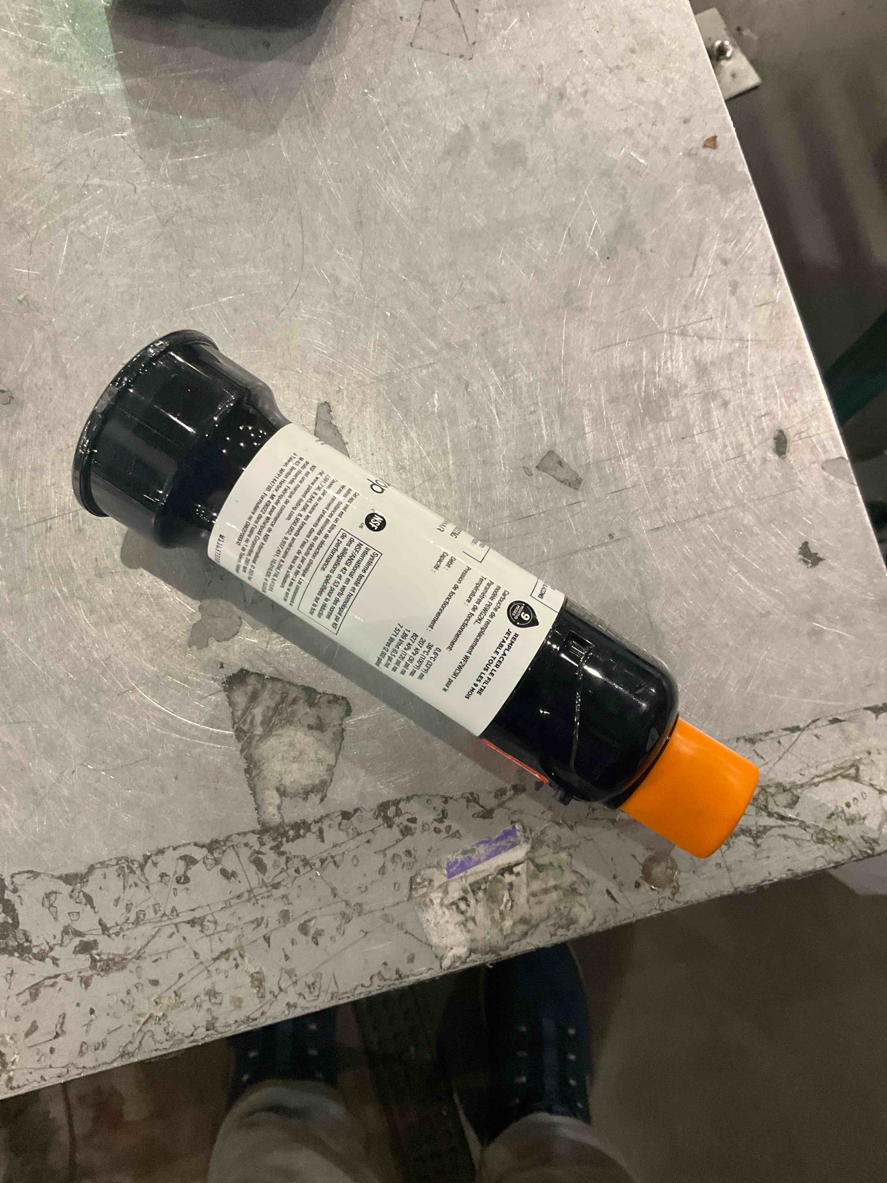 Condition photo showing As Is for water filter