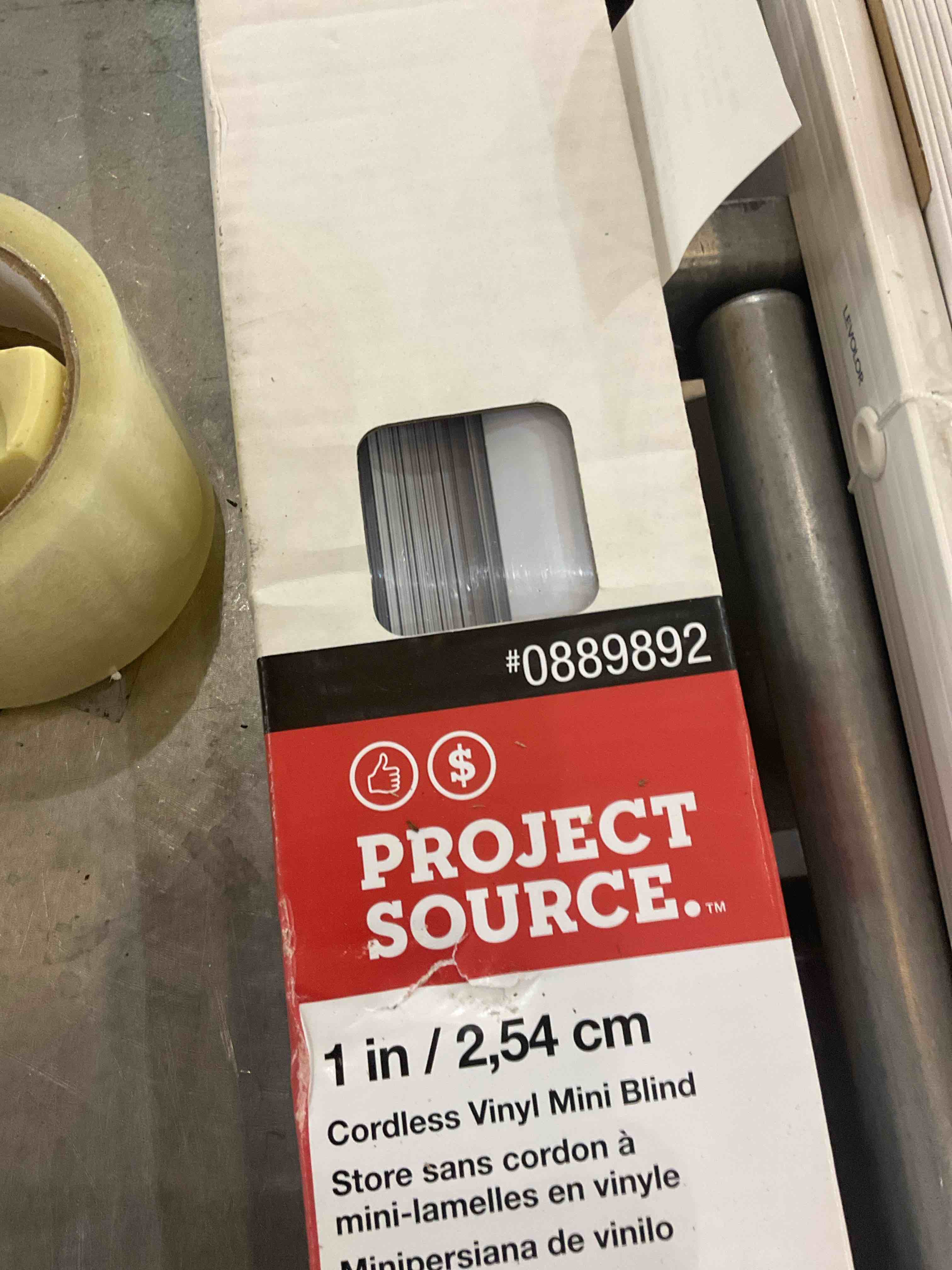 Condition photo showing As Is for mini blinds 