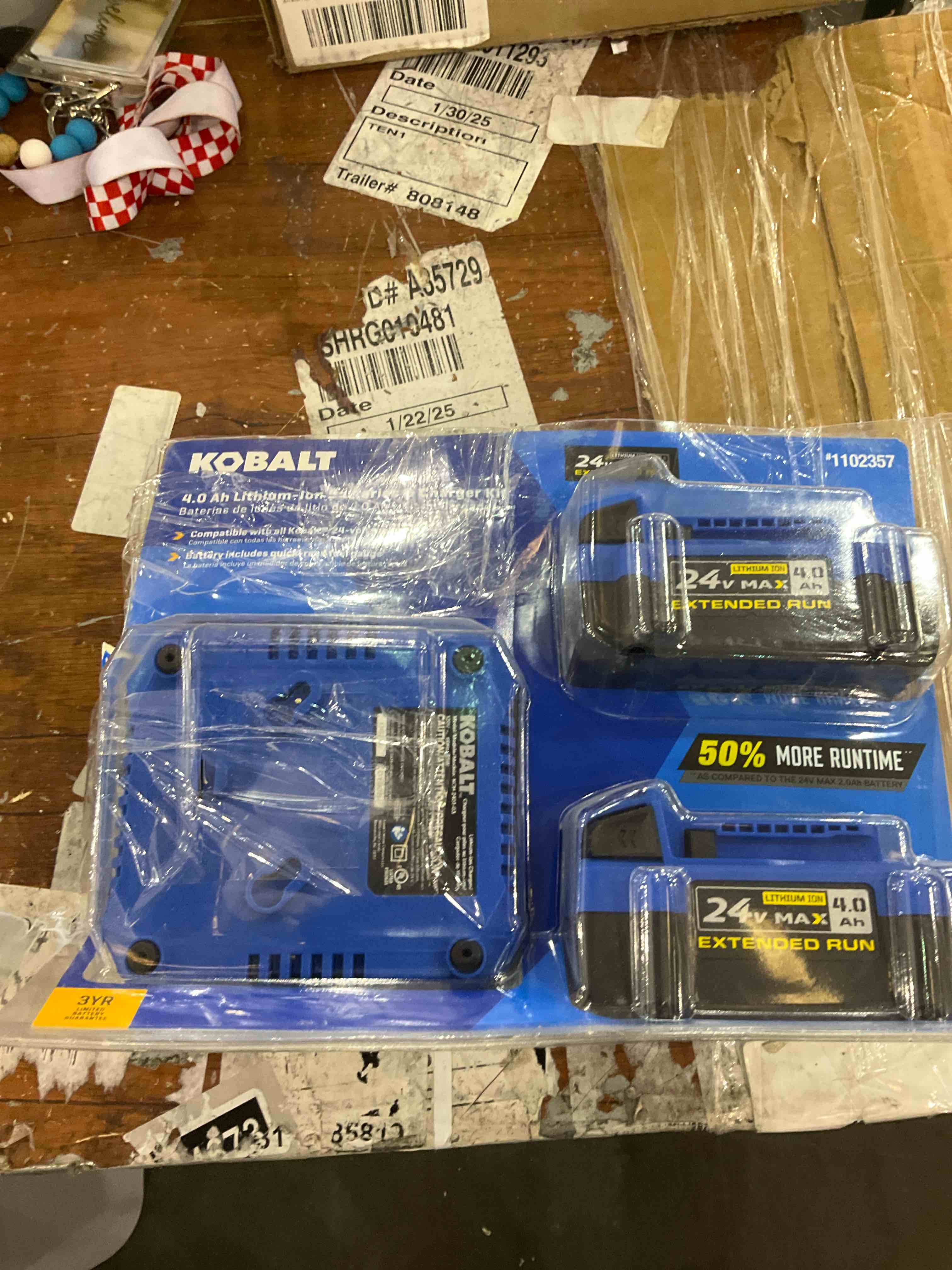 Kobalt 24-V 2 Ah and 4 Ah Lithium Battery Kit ( 2-Pack, Black)