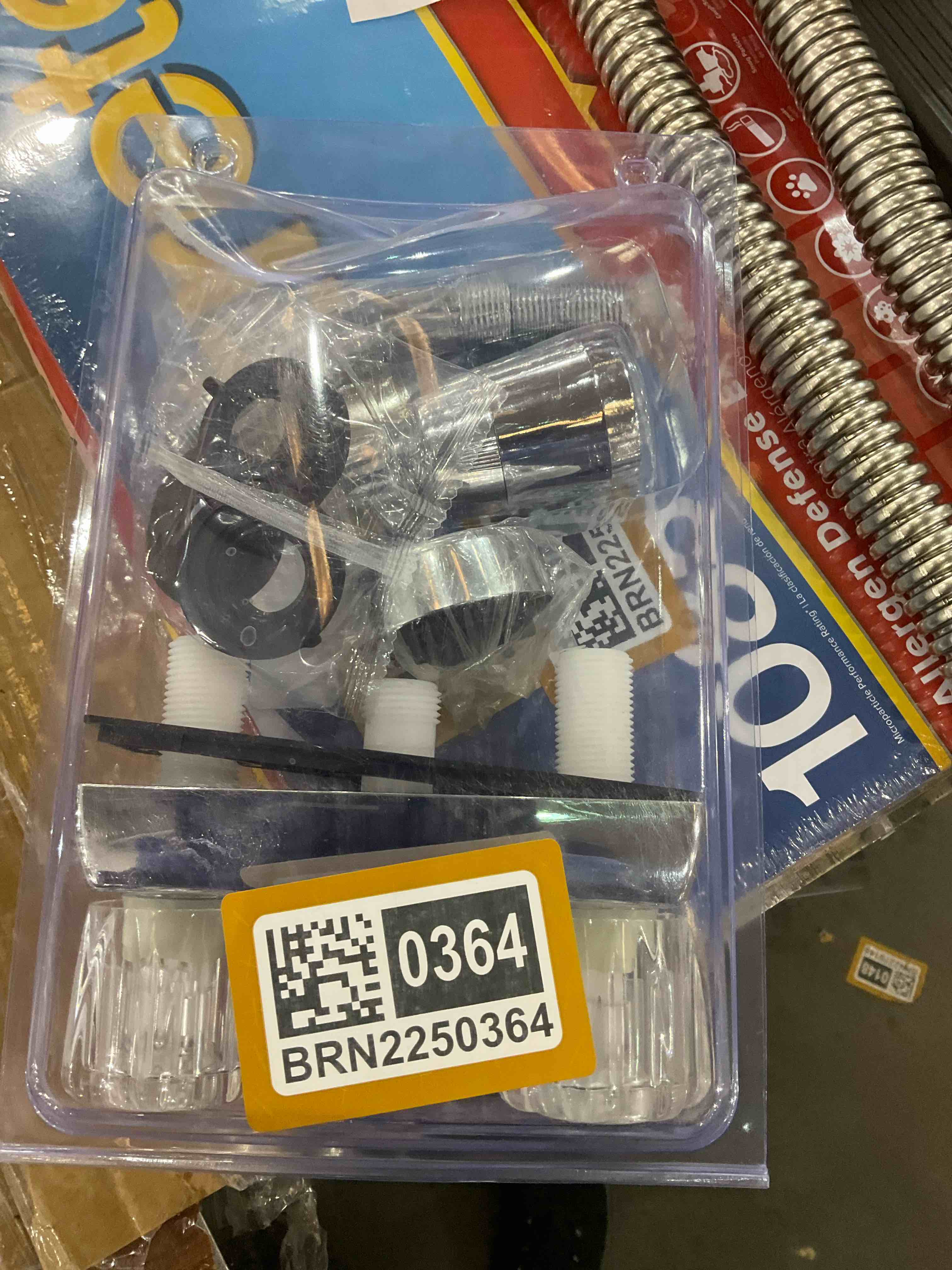 Aqua Vista 10-B421-AV Two Handle Bathroom Sink Faucet, Polished Chrome with Acrylic Round Knobs