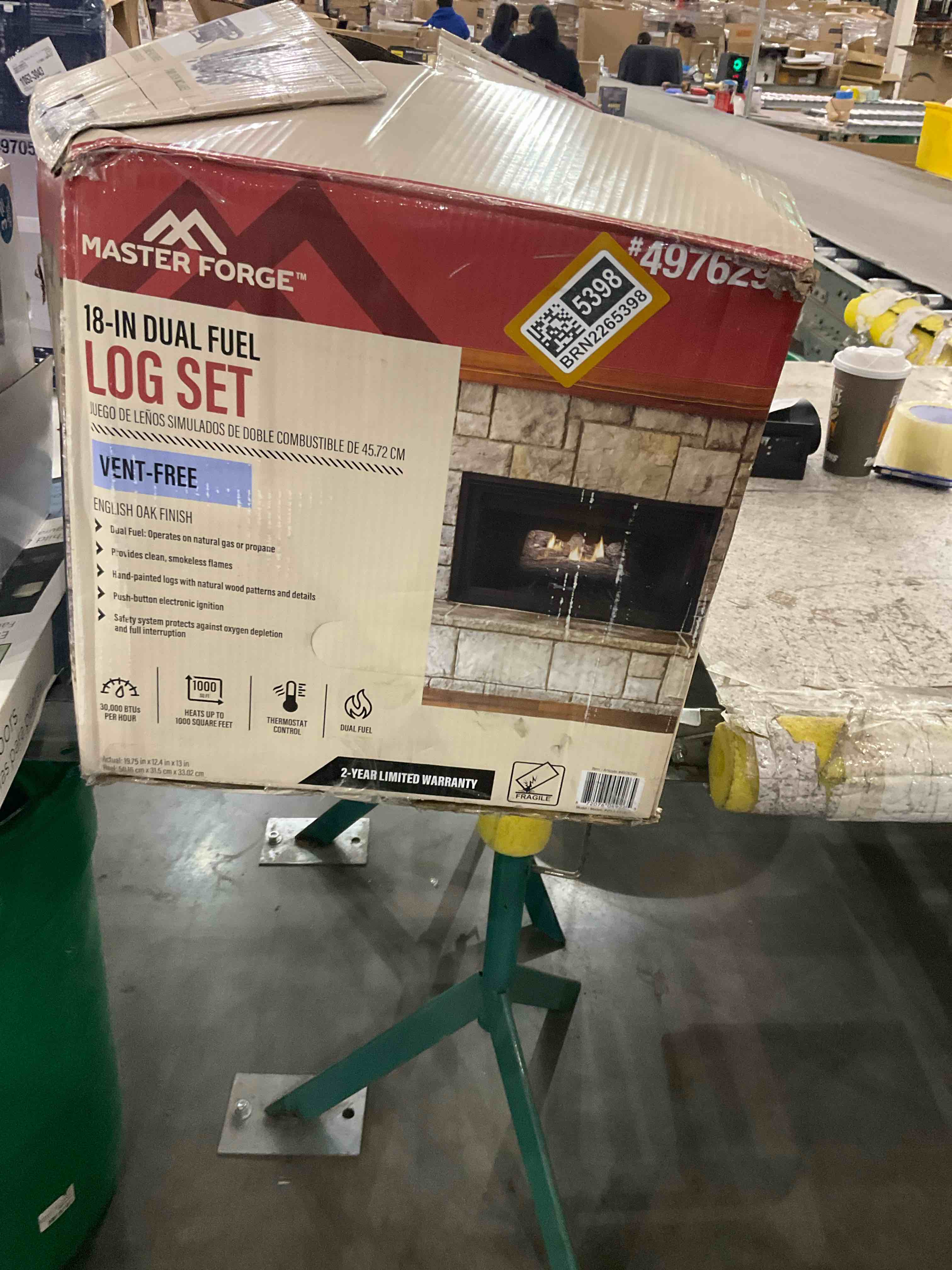 18in dual fuel log set