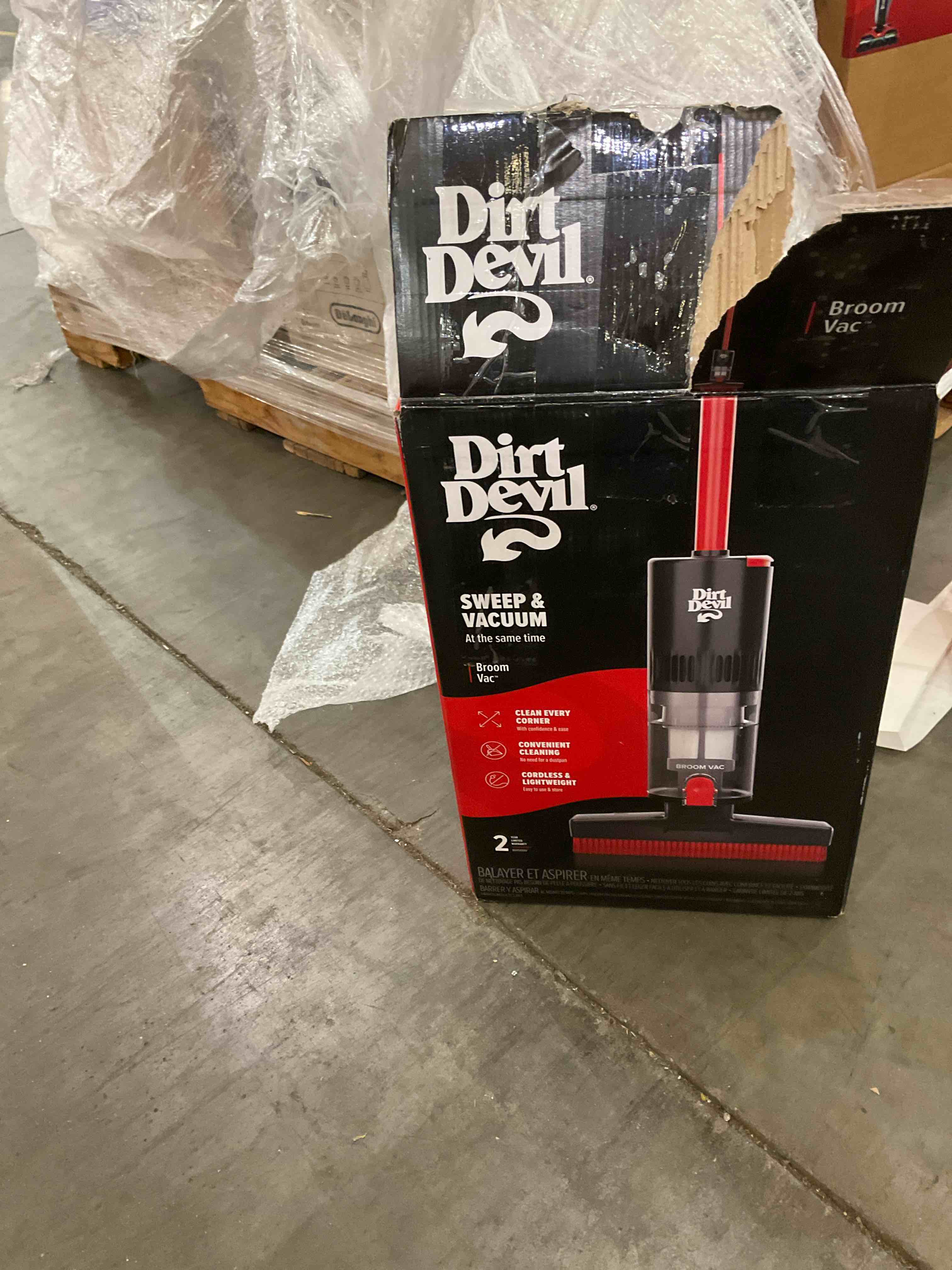 Dirt Devil Broom Vac Cordless Hard Floor Cleaner, Lightweight, Bagless, Rechargeable, Clean Every Corner, Nook, Cranny and Edge, Cordless Vacuum Cleaners for Home Use