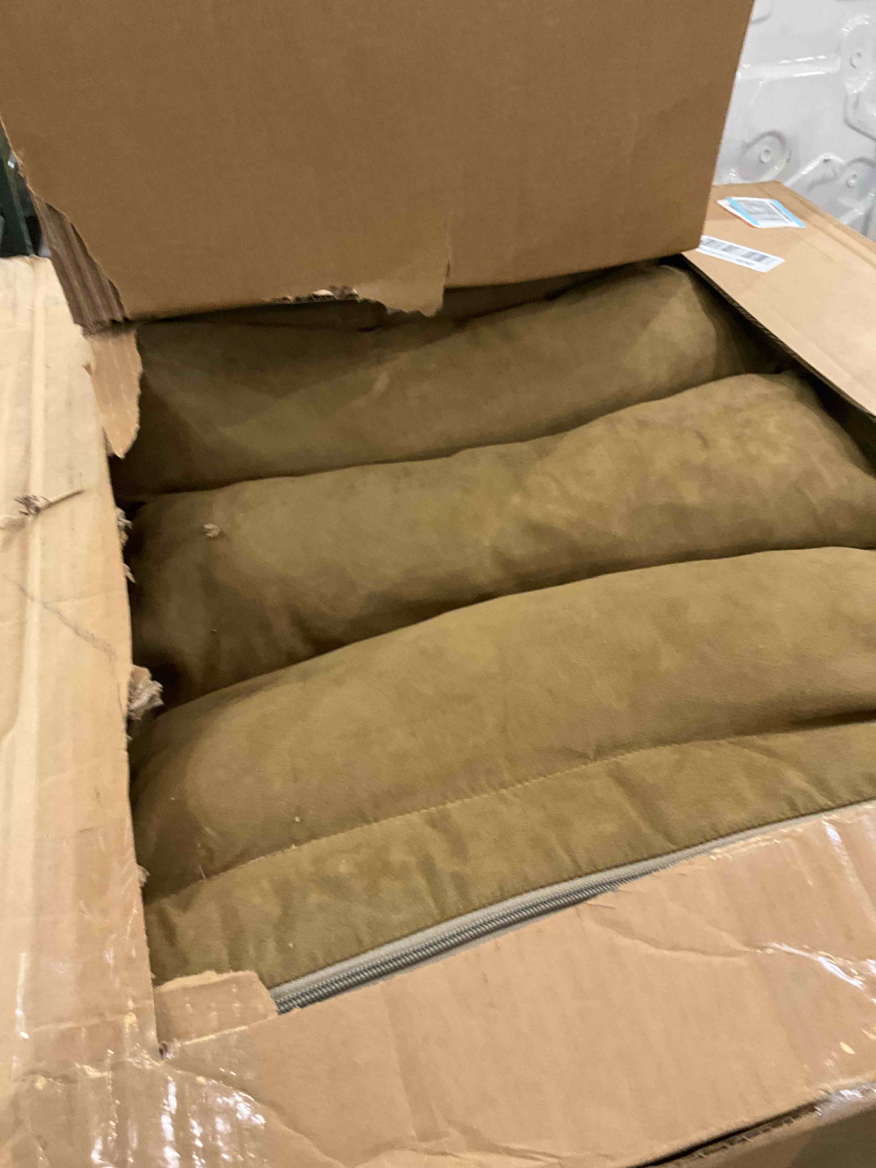 Arlee Memory Foam Pet Bed, Sofa Couch Style, Small/Medium, Comfortable Cuddler with Extra Support, Durable Fabric, and Premium Memory Foam for Dogs and Cats, Good for Living Room, Bedroom, Walnut Tan