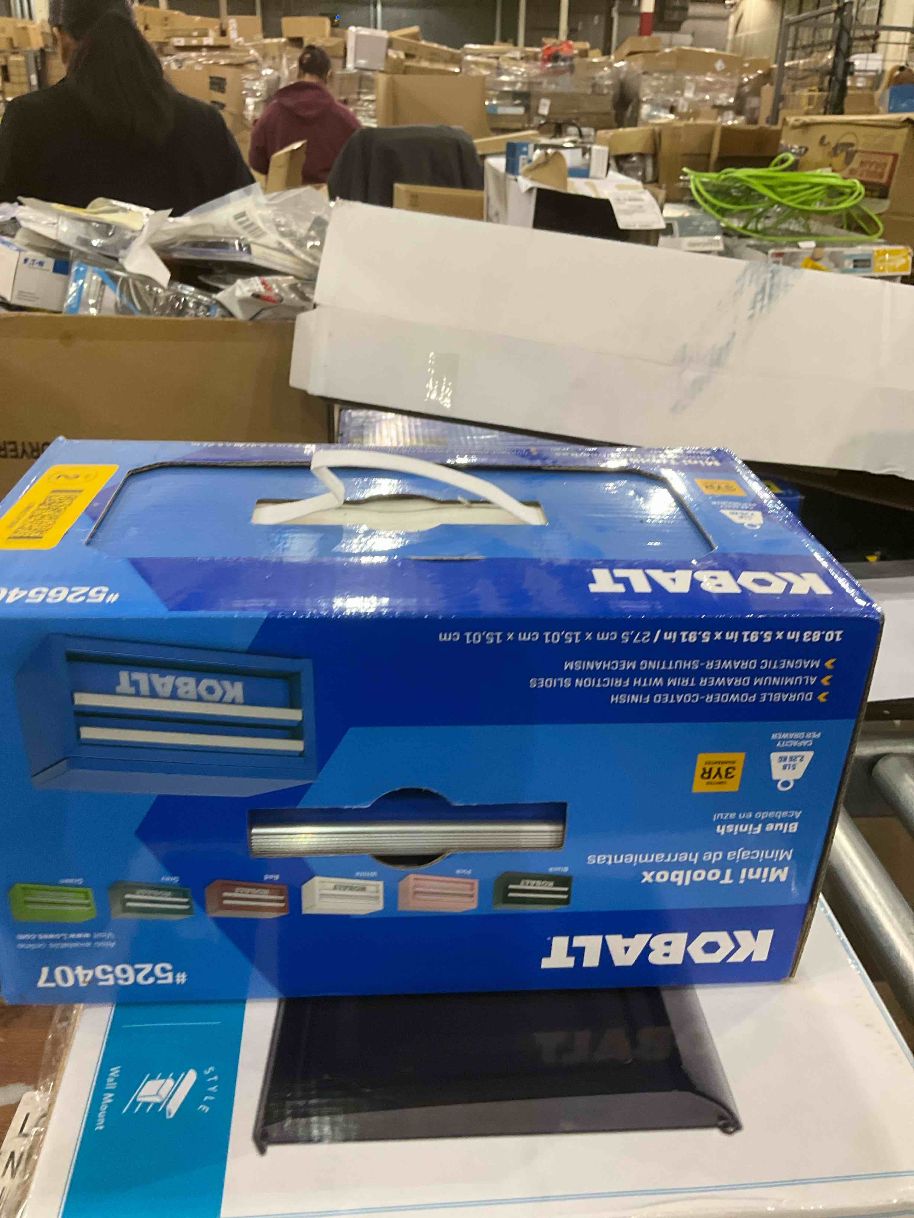 Mini 2-Drawer Blue Steel Tool Box 10.83-in W x 5.91-in H x 5.91-in D