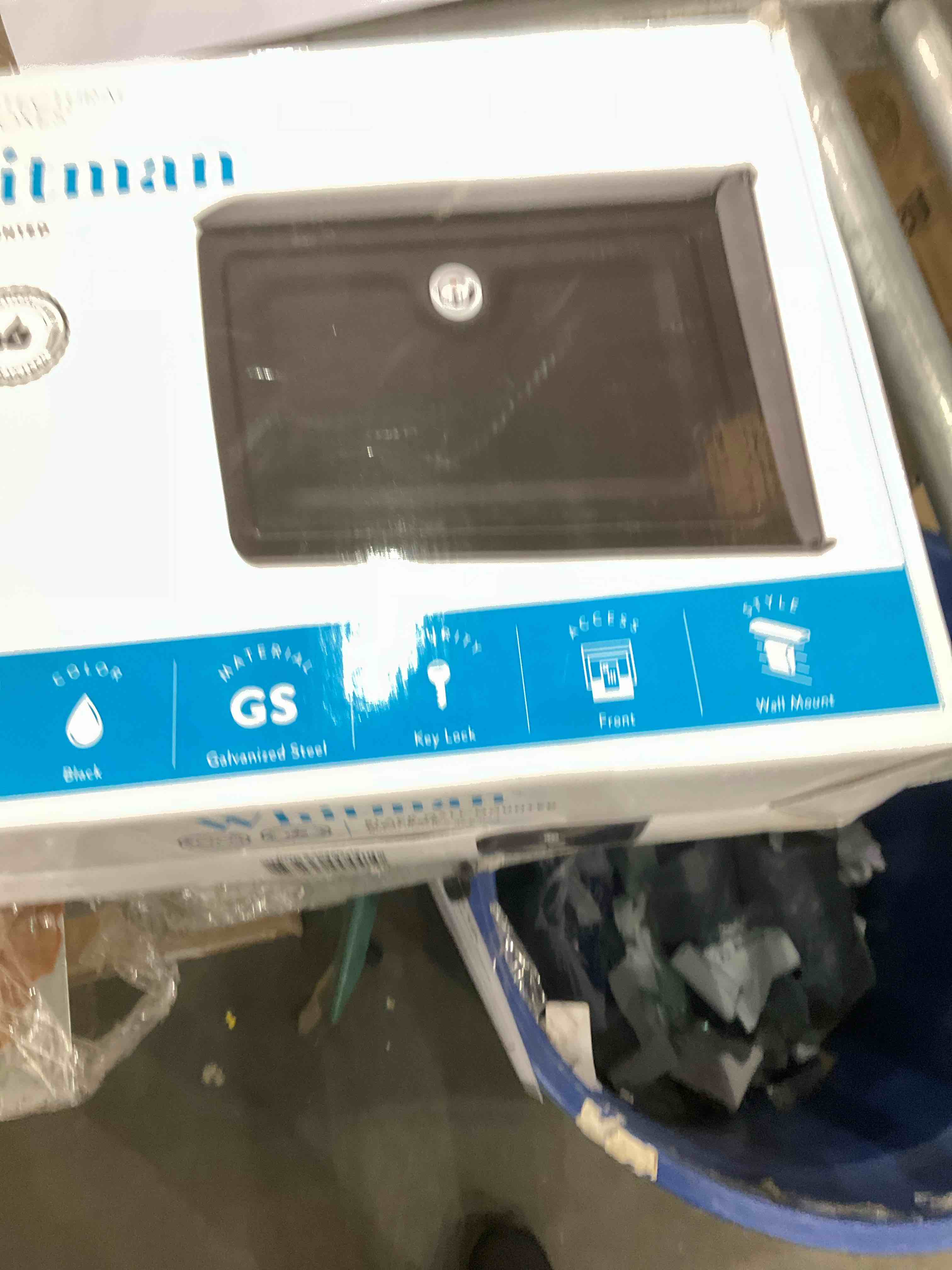 ARCHITECTURAL MAILBOXES Townhouse Galvanized Steel, Wall-Mount Mailbox, Black Small