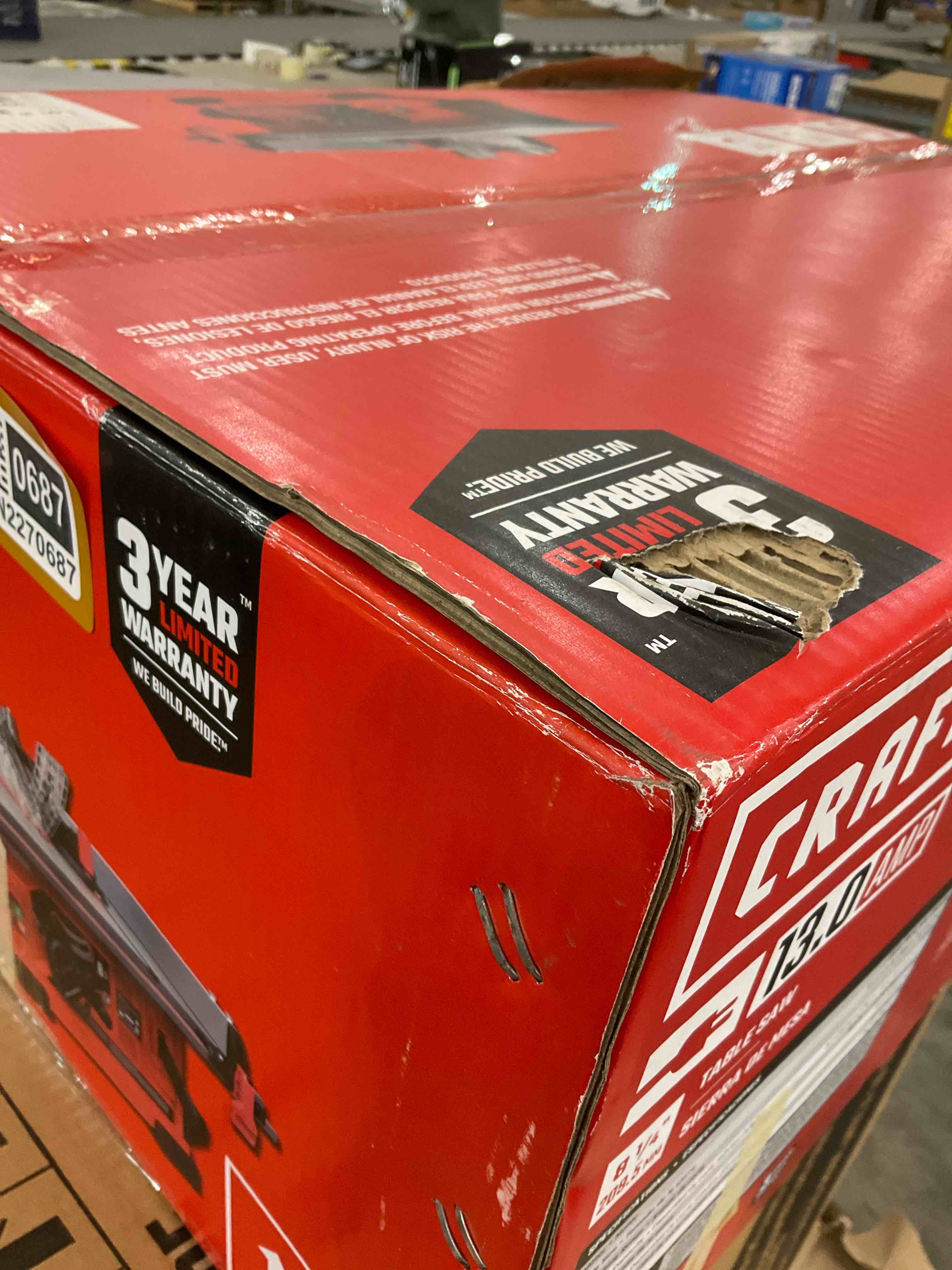 craftsman 13–0amp table saw