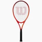 Wilson Federer Adult Recreational Tennis Racket - Grip Size 3 - 4 3/8", Red/White/Black