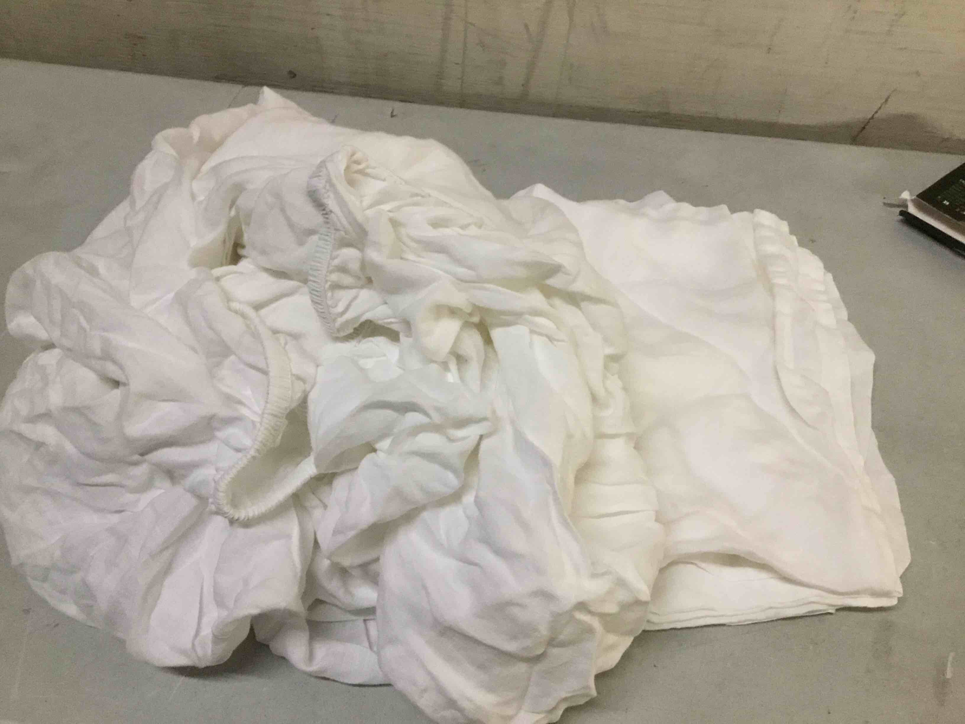 Condition photo showing As Is for ( incomplete missing cover ) quince european linen fitted sheet set, full, white