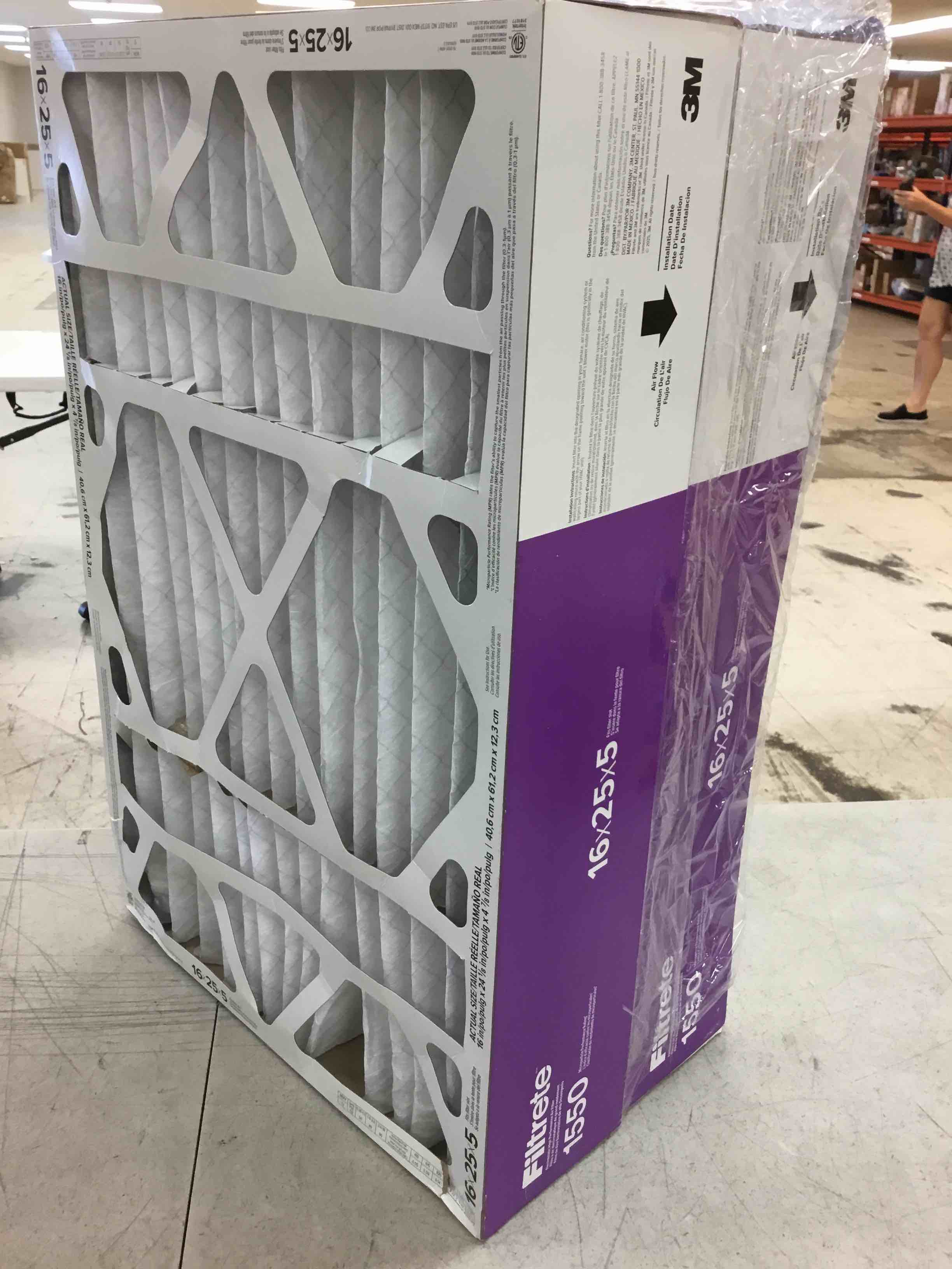 Condition photo showing Good Condition for 2 pack store filtrete 16x25x5 air filter merv 11, mpr 1000 micro allergen defense 2-pack, fits lennox, ac furnace hvac filters for home, pleated electrostatic (actual size 15.63x24.74x4.31 in)