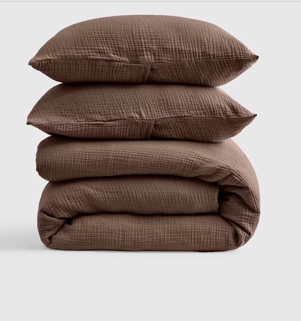 organic cotton gauze duvet cover set size king