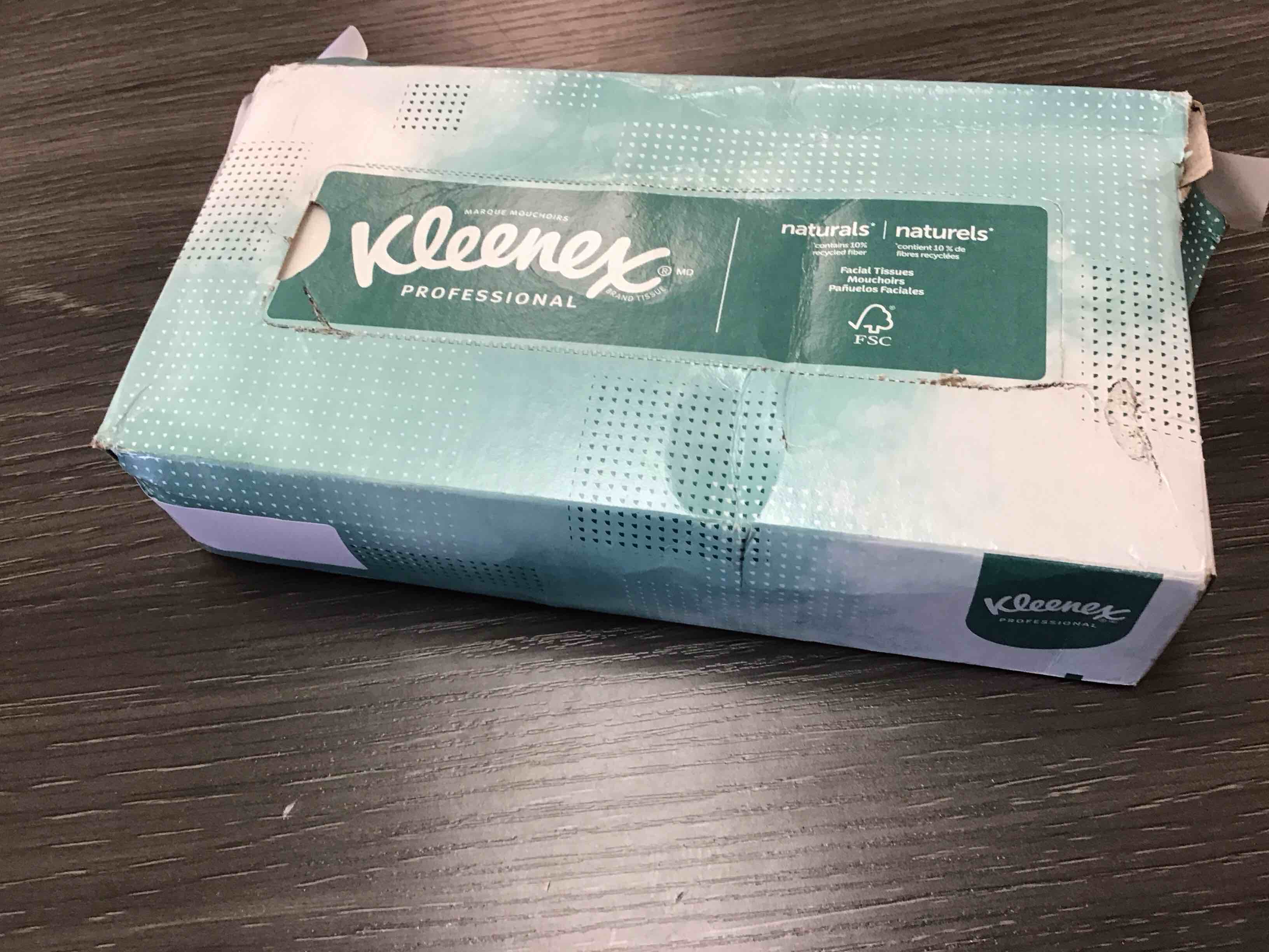 Condition photo showing New/Like New for kleenex naturals facial tissue, 125 sheet box 