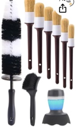 Car Detailing Brush Set 8-pc, Car Detailing Kit Interior by Detail Dudes