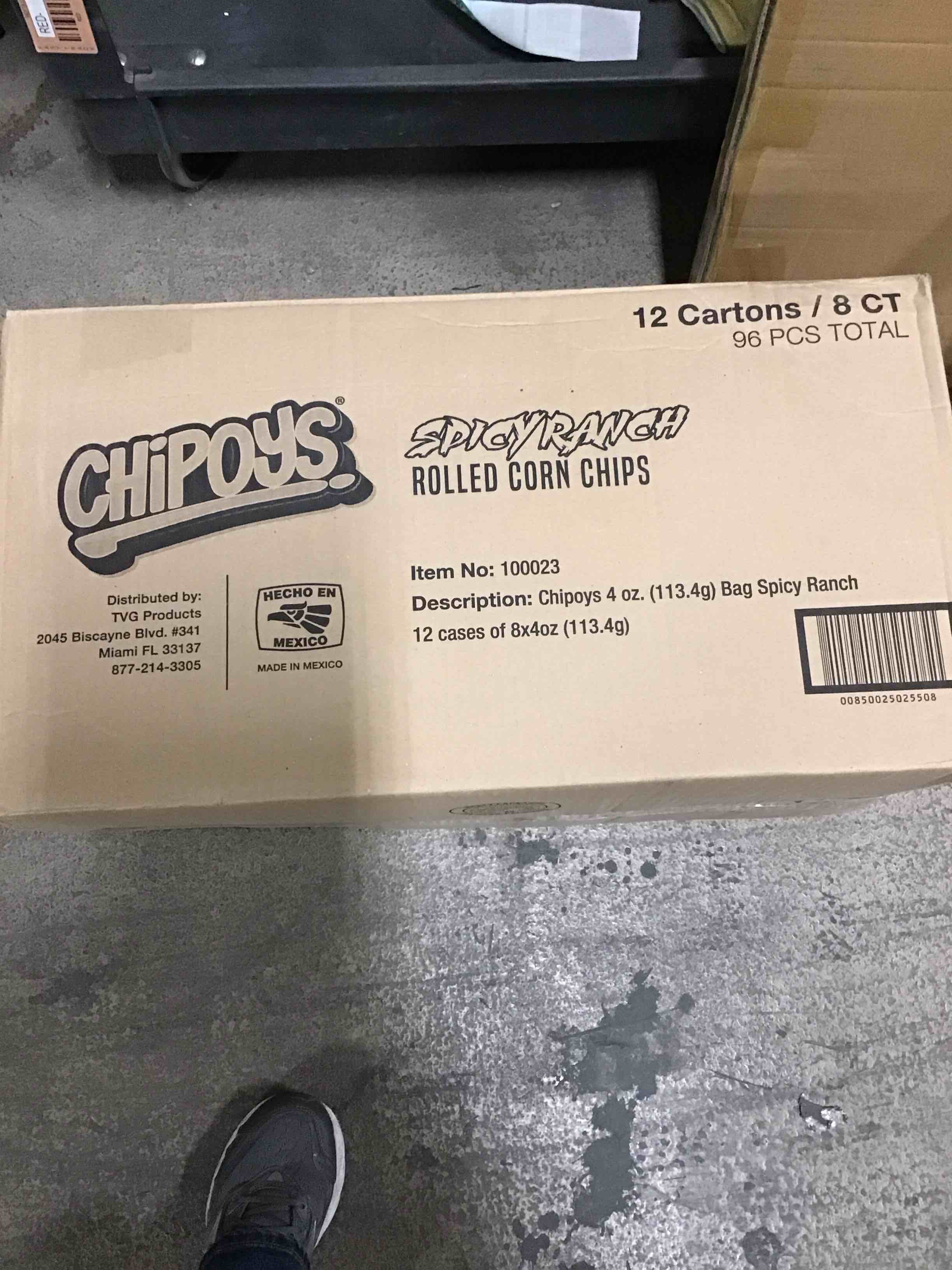 chipoys spicy ranch rolled corn chips