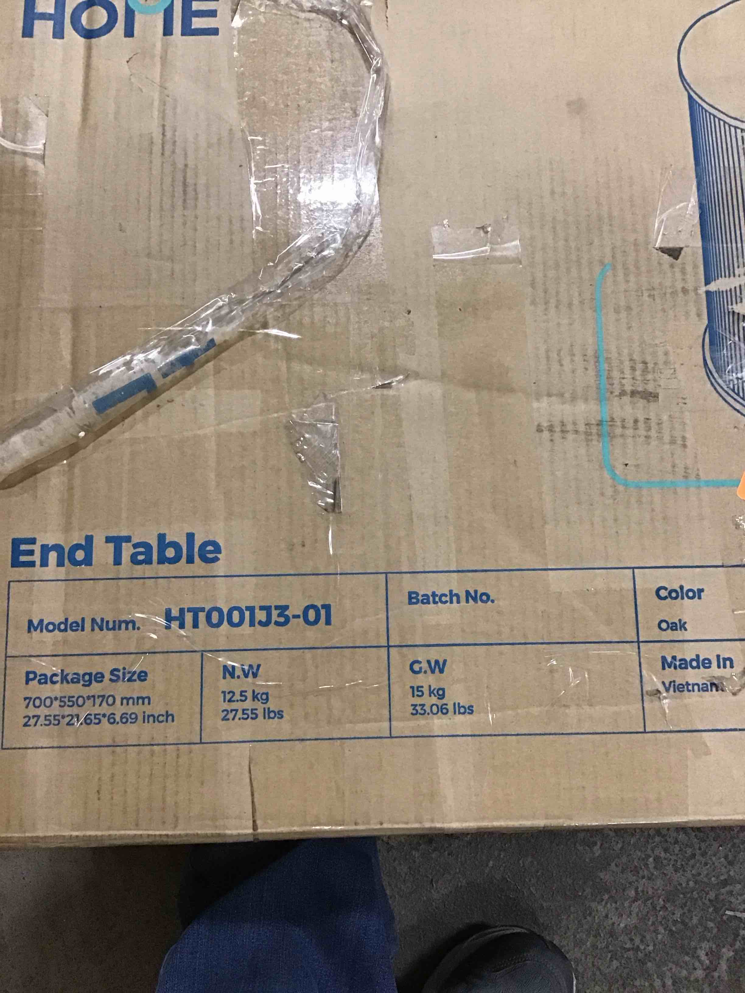 Linsy home end table color oak