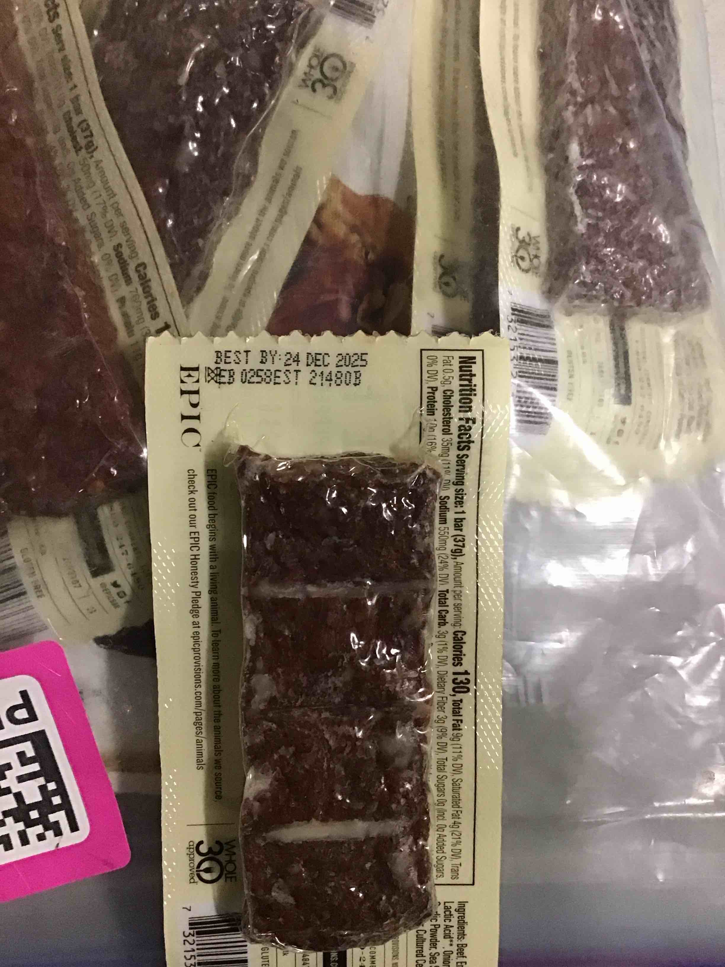 Condition photo showing Good Condition for Epic Provisions Beef Sea Salt & Pepper Bar, 1.3 Oz