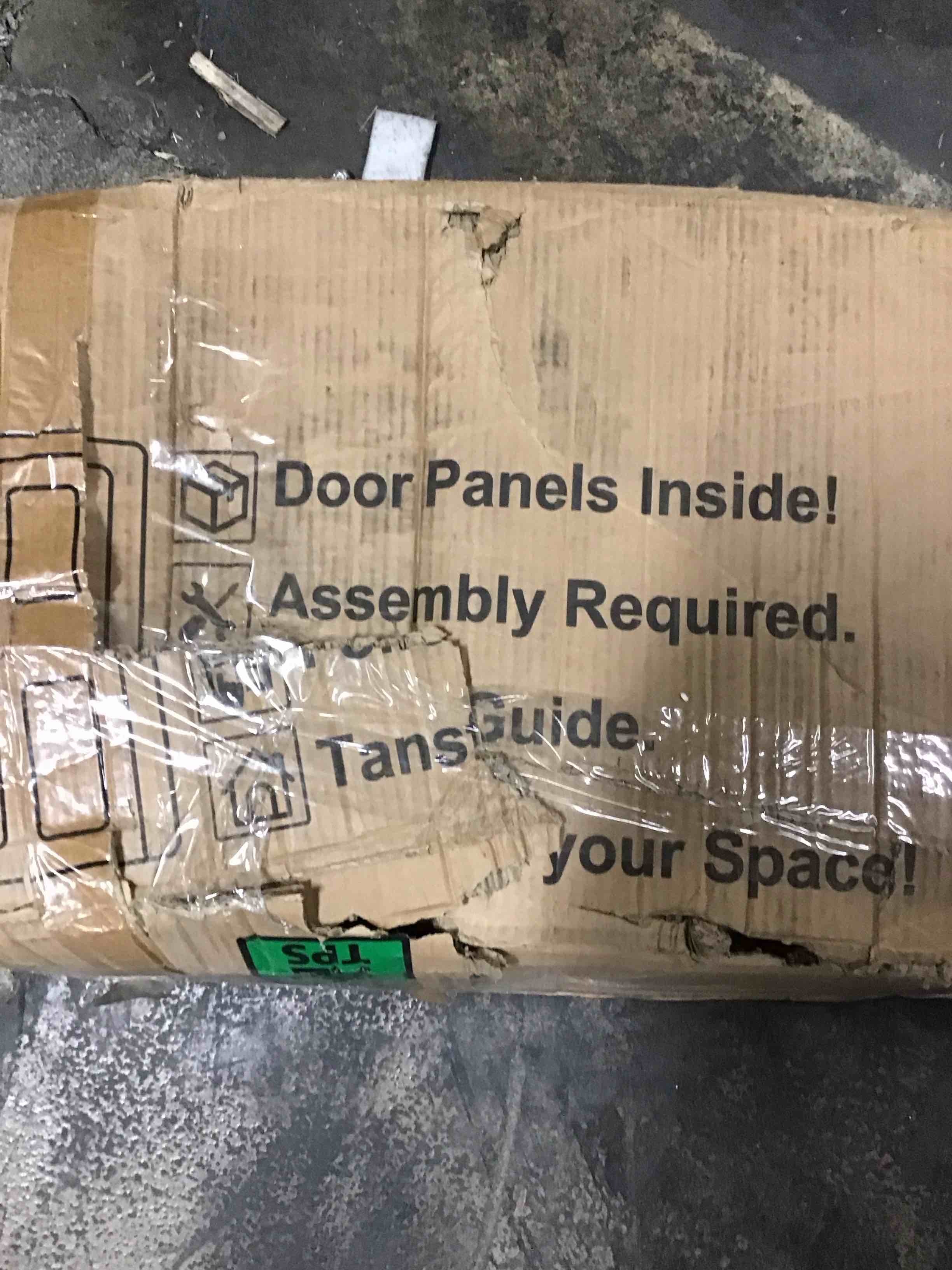 Condition photo showing As Is for barn door set