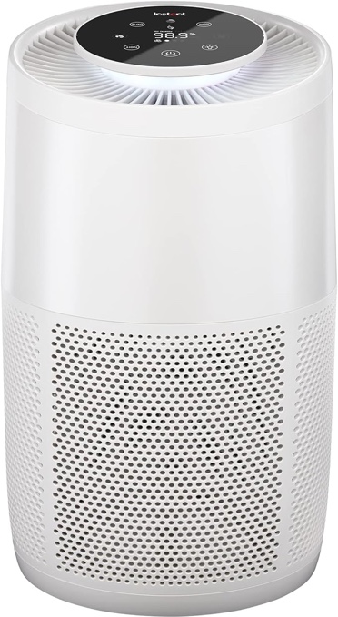 Instant HEPA Quiet Air Purifier From the Makers of Instant Pot with Plasma Ion Technology for Rooms up to 1140ft2, removes 99% of Dust, Smoke, Odors, Pollen & Pet Hair, for Bedrooms, Offices, Pearl Pearl Up to 1140ft2