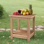 Adirondack outdoor side table color teak 