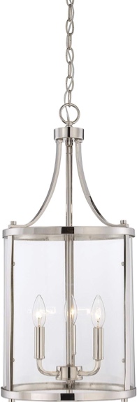 Savoy House 7-1040-3-109, Penrose 3-Light Small Foyer Lantern, Polished Nickel