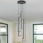Savea 5-Light Chandelier Long High Ceiling Cluster Pendant for Hallway Staircase Remote Dimmable