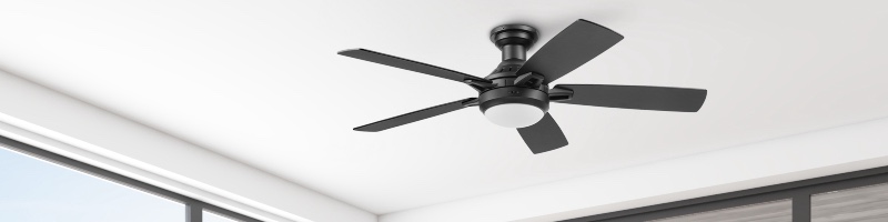 Modern 60'' Black And Gold Ceiling Fan With LED Lights And Remote Control