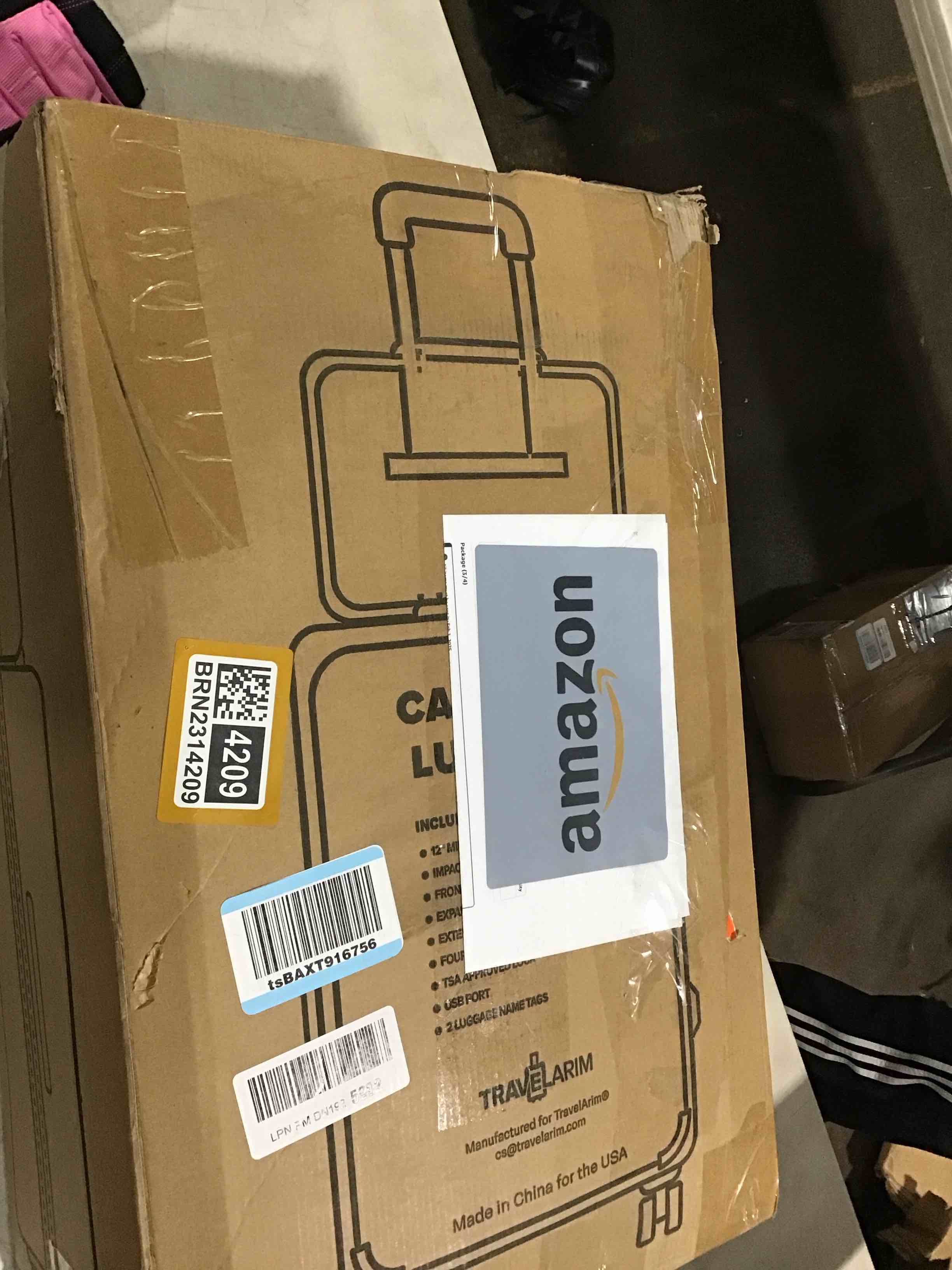 Wrangler 20" Hardside Carry-On Spinner Luggage, Black, 22-Inch