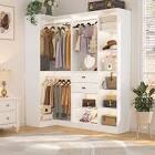 2 Piece Corner Closet System With Drawers And Shelves