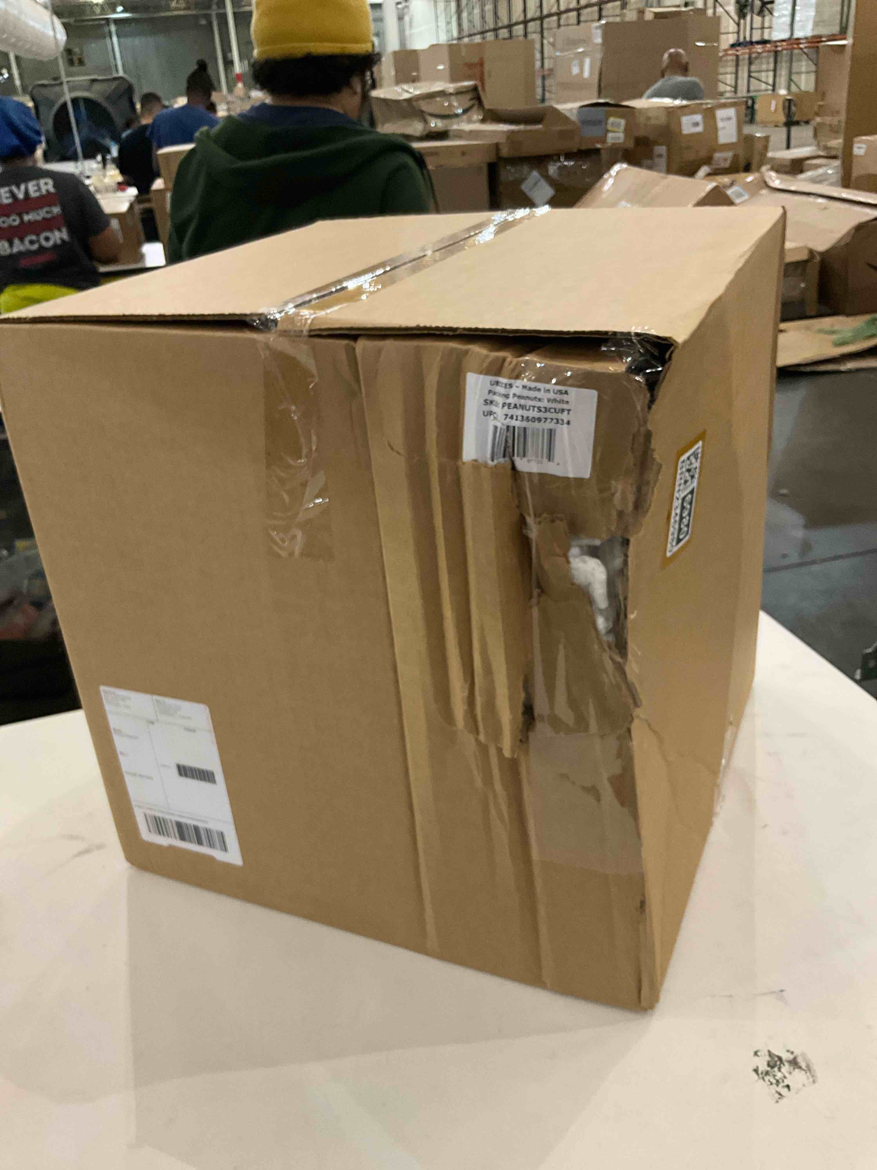 box of packing peanuts 