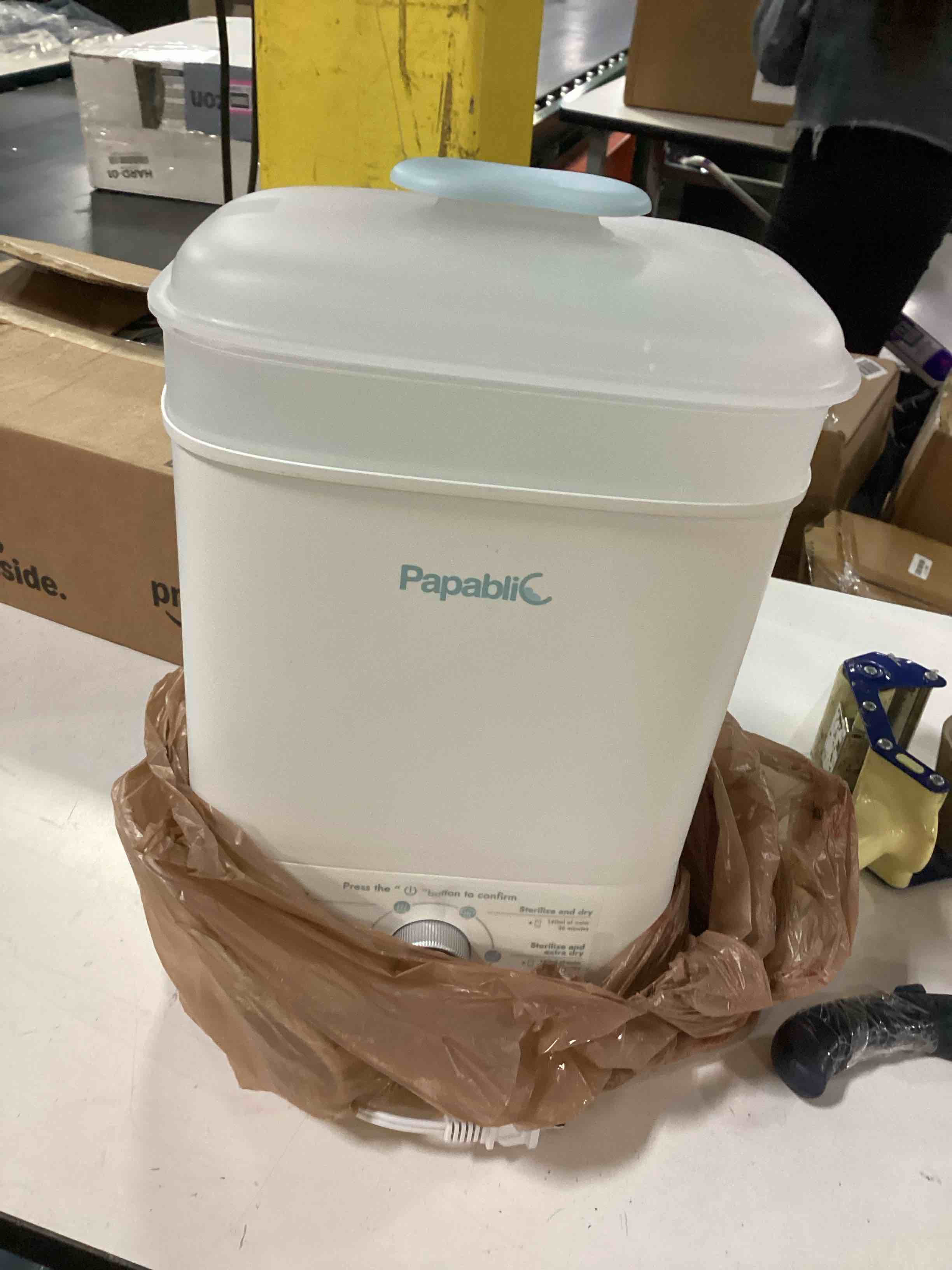 papablic 5-in-1 bottle sterilizer and dryer pro, universal fit for baby bottles, parts & other newborn essentials, extra-large capacity