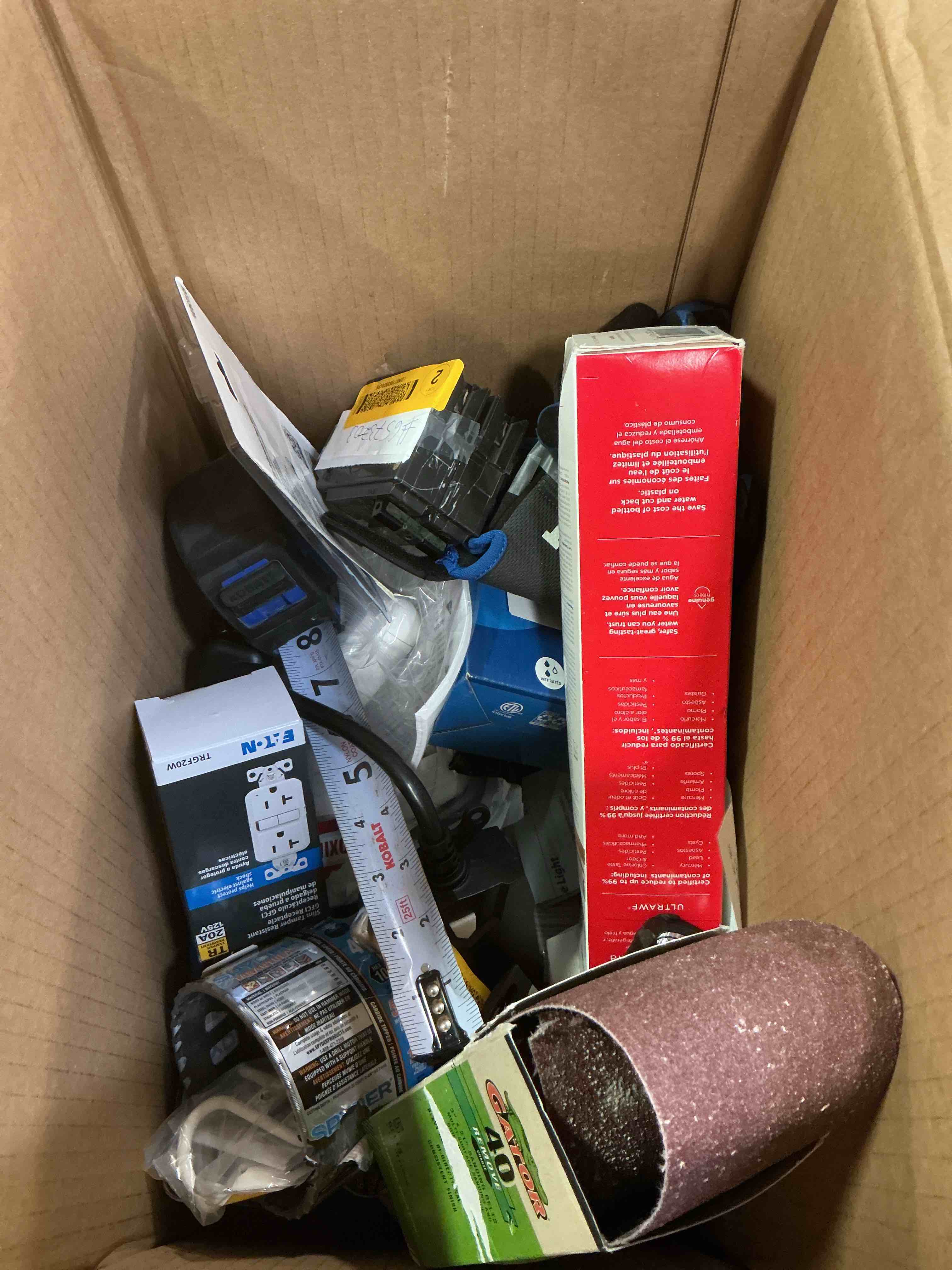 Condition photo showing As Is for Assorted Home Improvement Lot (Small Tools, Screw, Home Accessories, etc.)