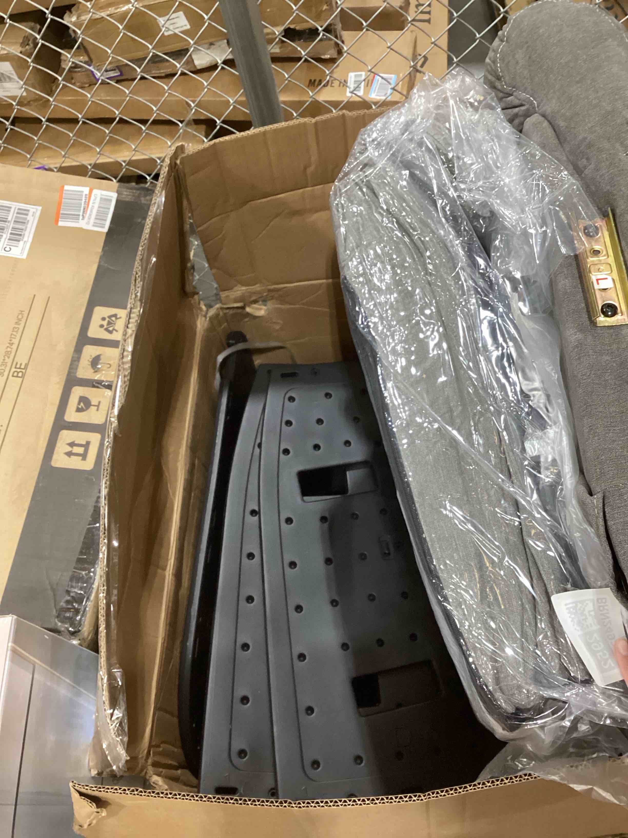 Condition photo showing As Is for sofa recliner incomplete 