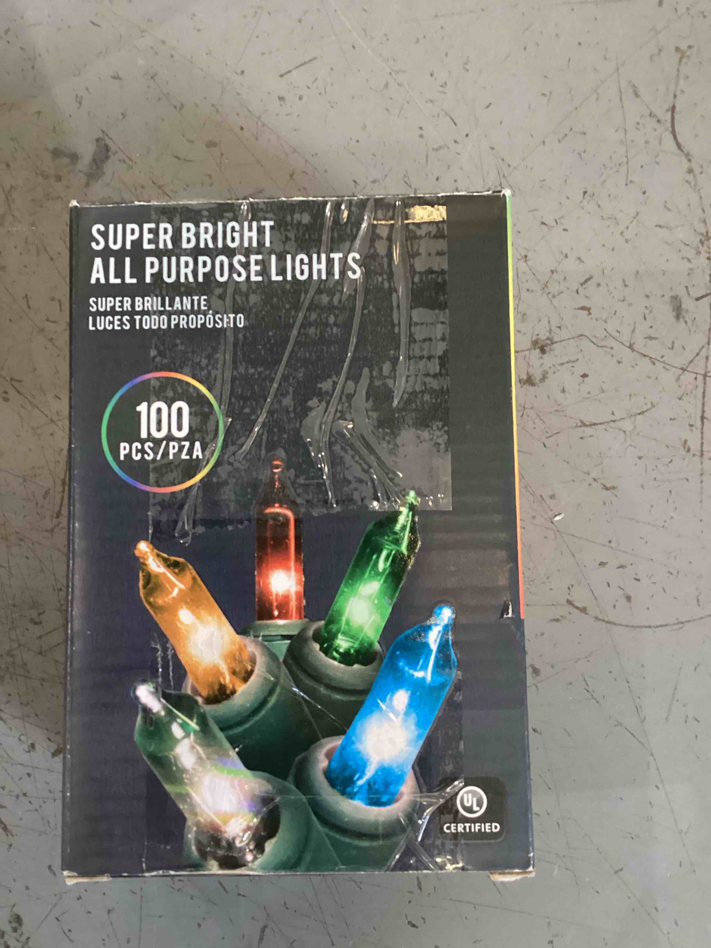 Condition photo showing As Is for Super Bright All Purpose Lights, 100 Multicolor Lights