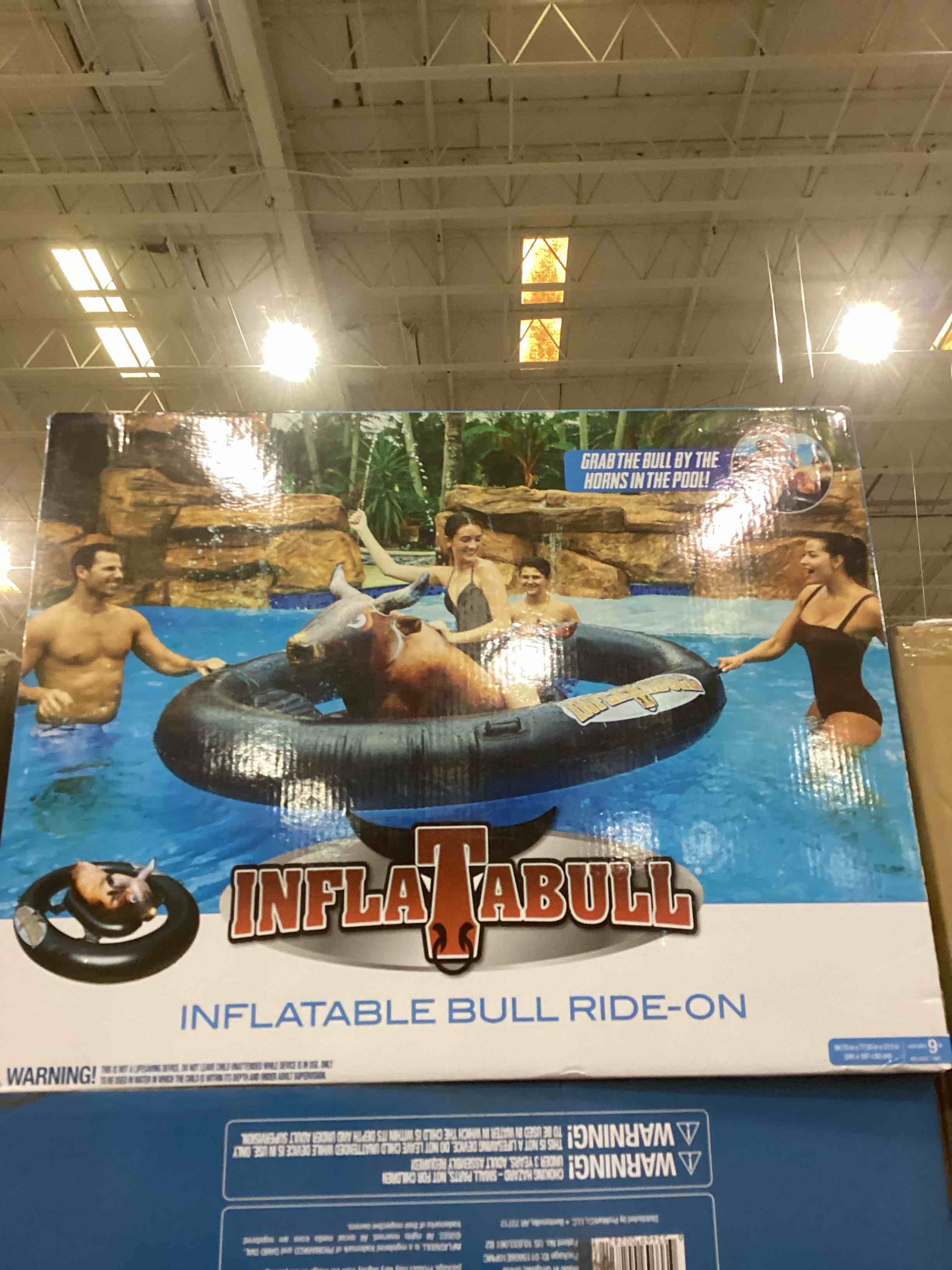 Condition photo showing New/Like New for Inflatabull - Inflatable Pool Float Toy with Bull - Swimming Pool Floatie for Families, Adults, and Kids Ages 9 and Up