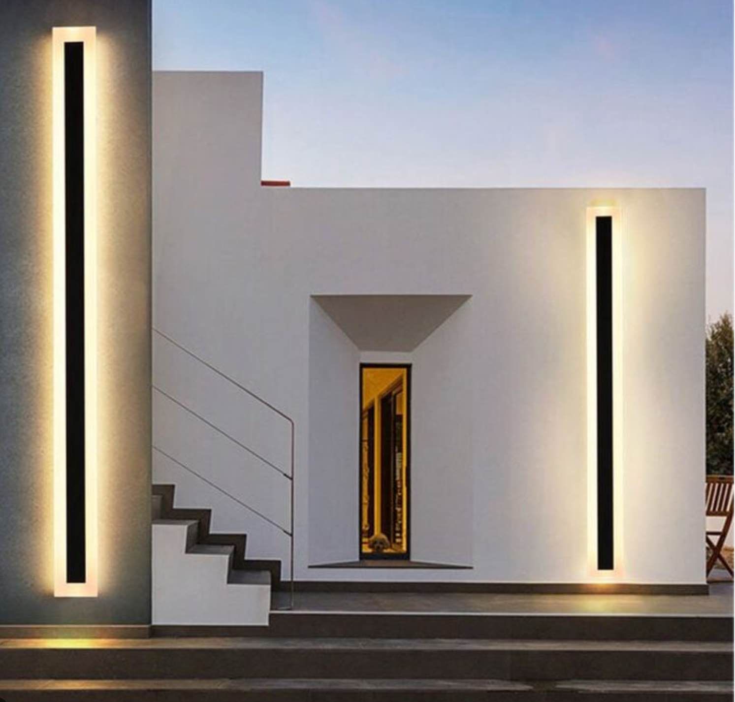 Immense RBG + Warm White Outdoor Wall Lamp IP65/ No Plug (Hard Wired)