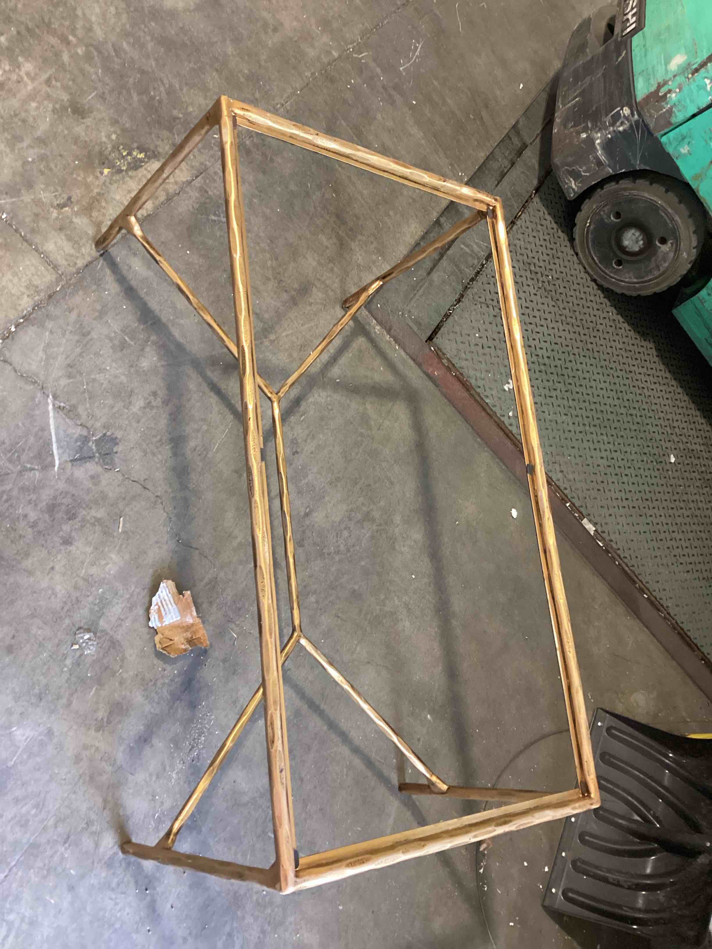 Gold coffee table base only