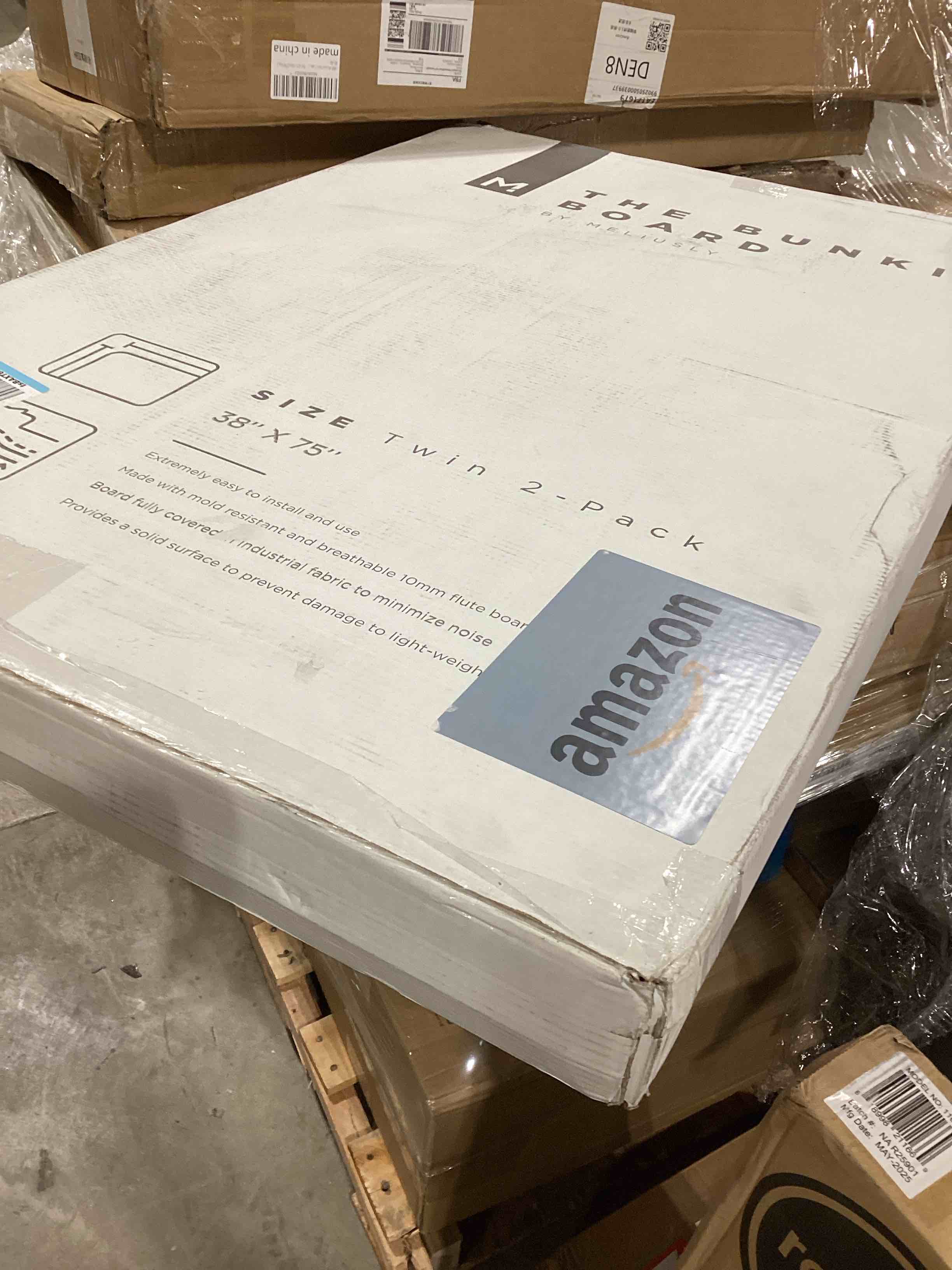 Condition photo showing Good Condition for meliusly premium 10mm bunkie board twin 2-pack (38x75'') patent pending low profile bed board design - breathable, noise minimizing, moisture resistant bunkieboards, low profile bed support