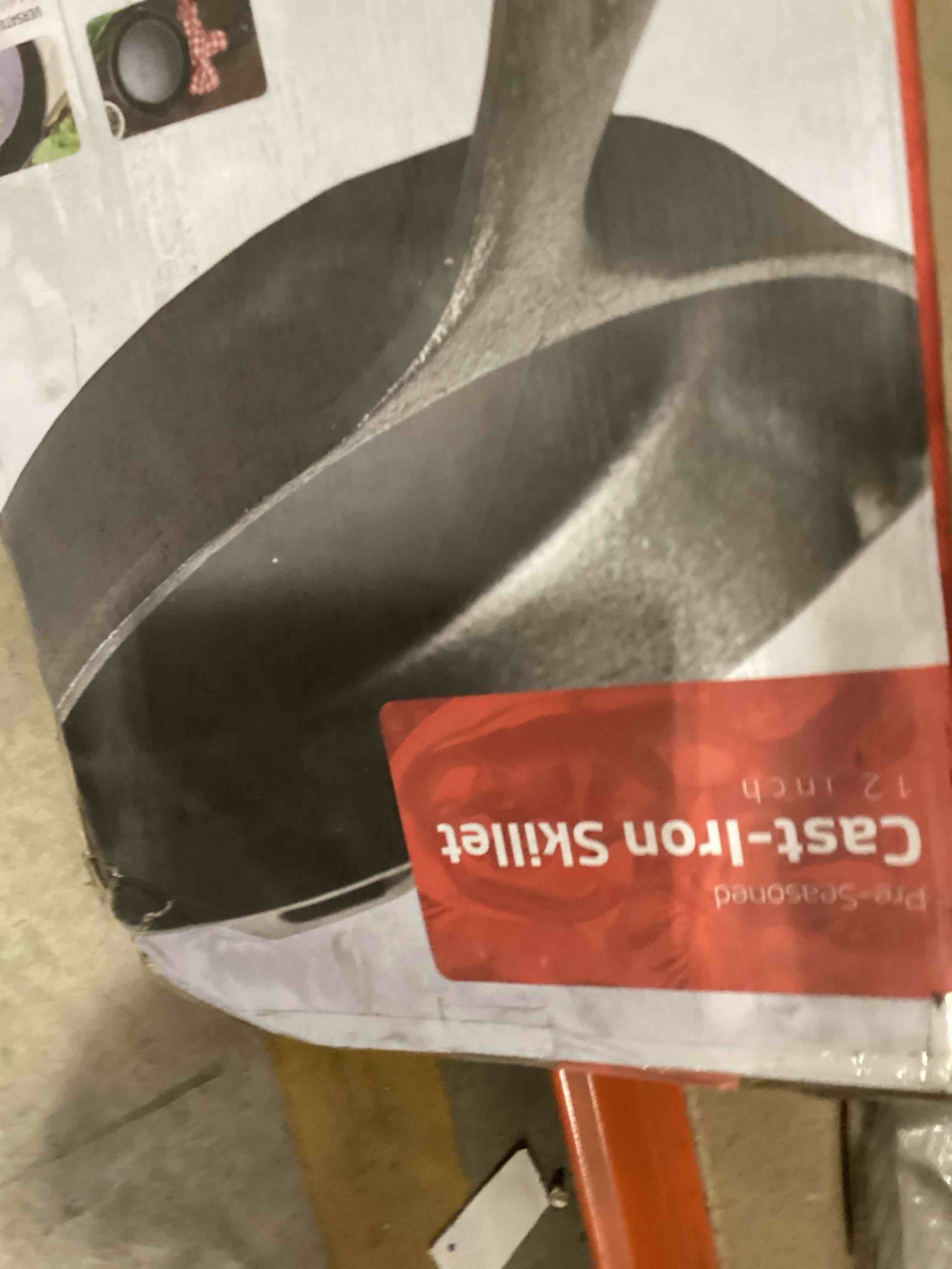 Condition photo showing Brand New for Utopia Kitchen Cast Iron Frying Pan 12 Inch, Cast Iron Chefs Pan, Pre Seasoned Skillet, Safe Grill Cookware for Indoor & Outdoor Use, Black