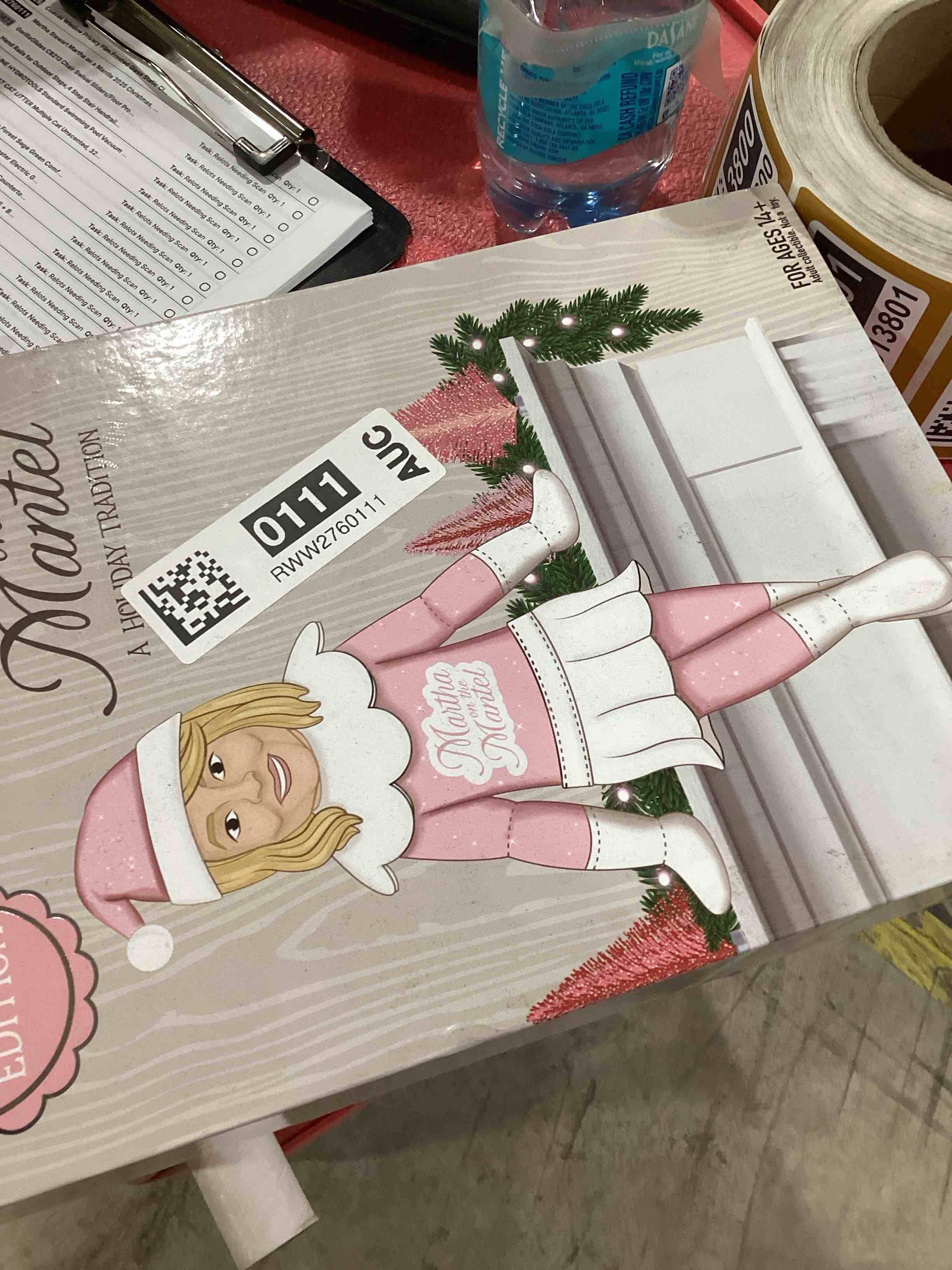 Condition photo showing New/Like New for Martha Stewart Martha on a Mantle 2025 Christmas, 12” Plush Collectible Figurines Big Box