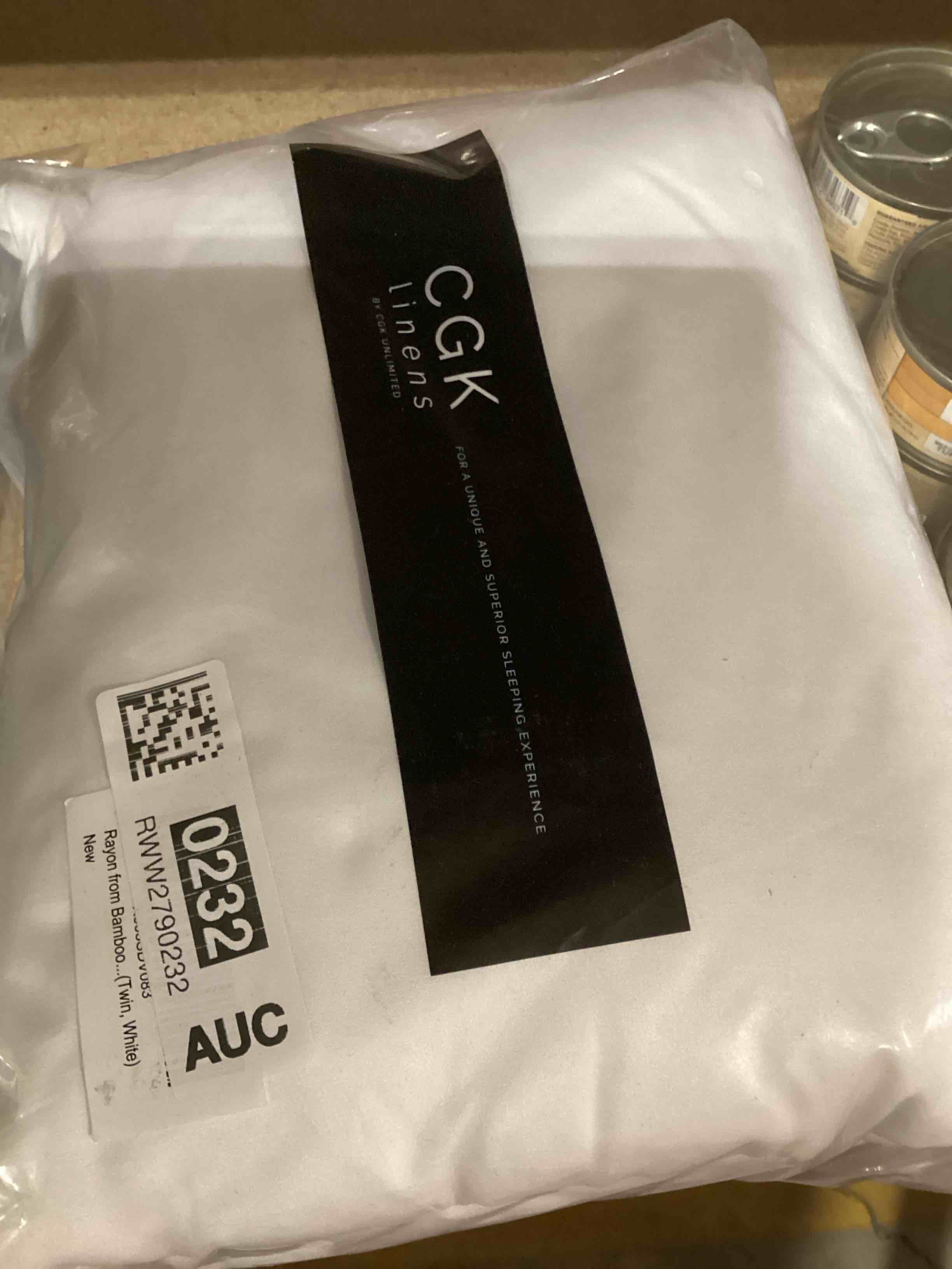 Condition photo showing New/Like New for CGK Unlimited Full Size Sheets - Cooling and Breathable Sheets - 60% Polyester, 40% Rayon Derived from Bamboo - Super Soft & Comfy for Hot Sleepers to Stay Cool, Fits Full Sized Bed (Full, White)