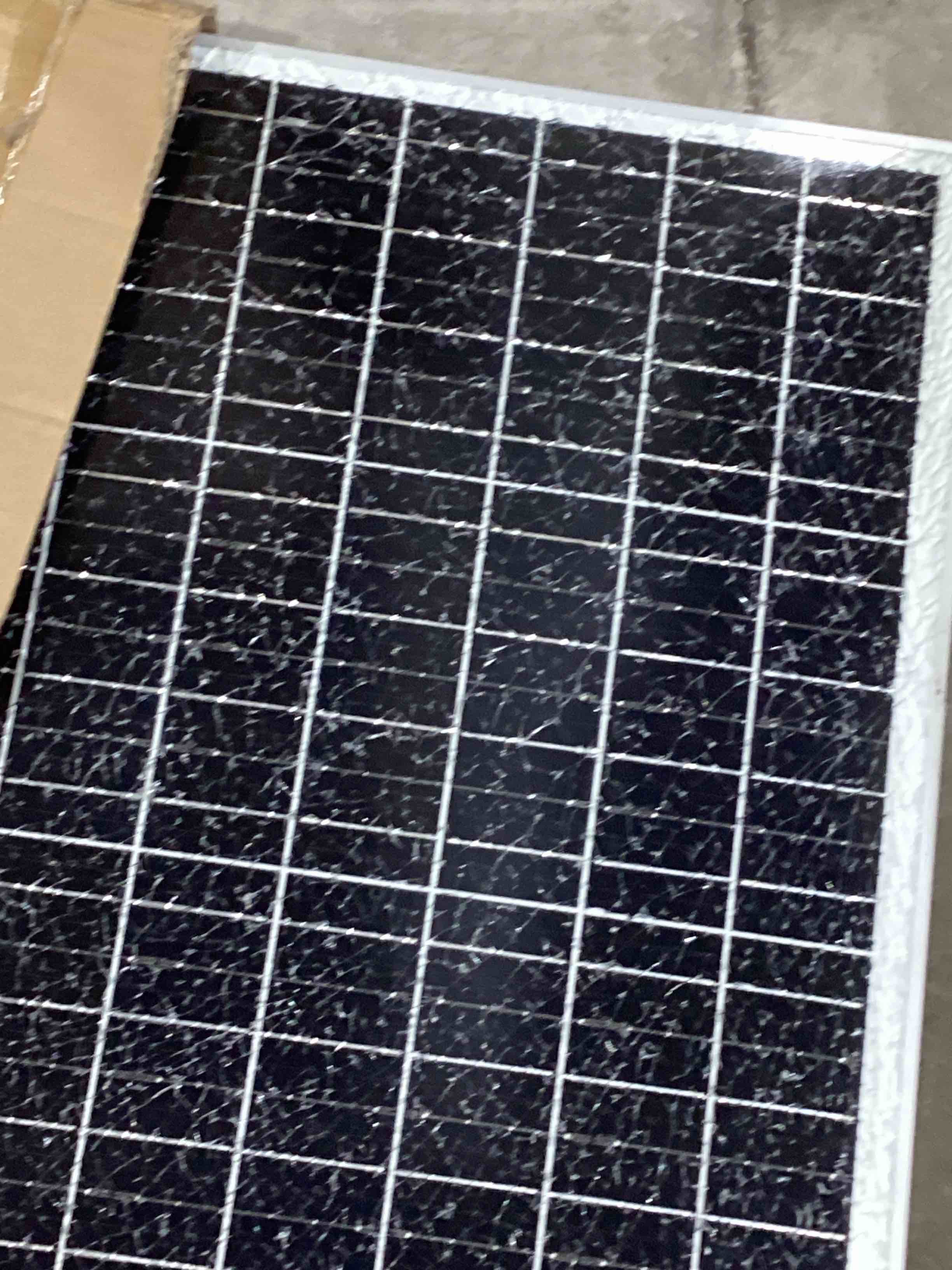 Condition photo showing As Is for solar panel