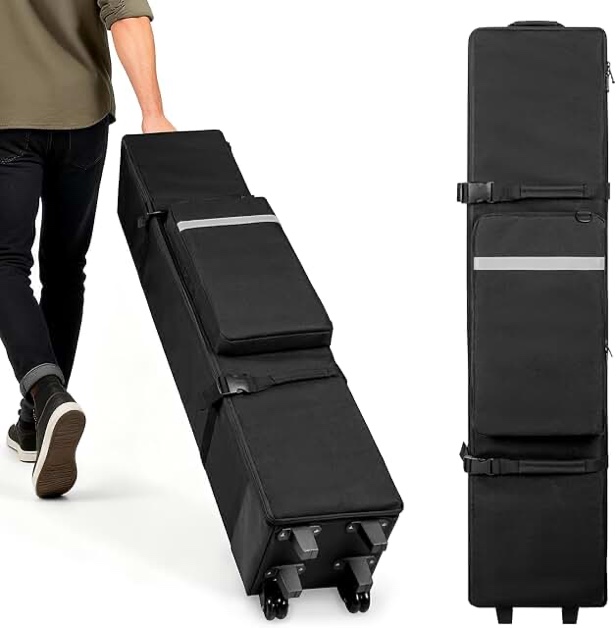 Condition photo showing As Is for pop up canopy wheel bag and sandbags