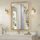 gold framed mirror 39”x27.65”x3.14”