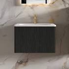 Hannemarie 24'' Wall Mounted Single Bathroom Vanity with Ceramic Top
