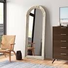 borseth arched wood frame full length mirror with stand