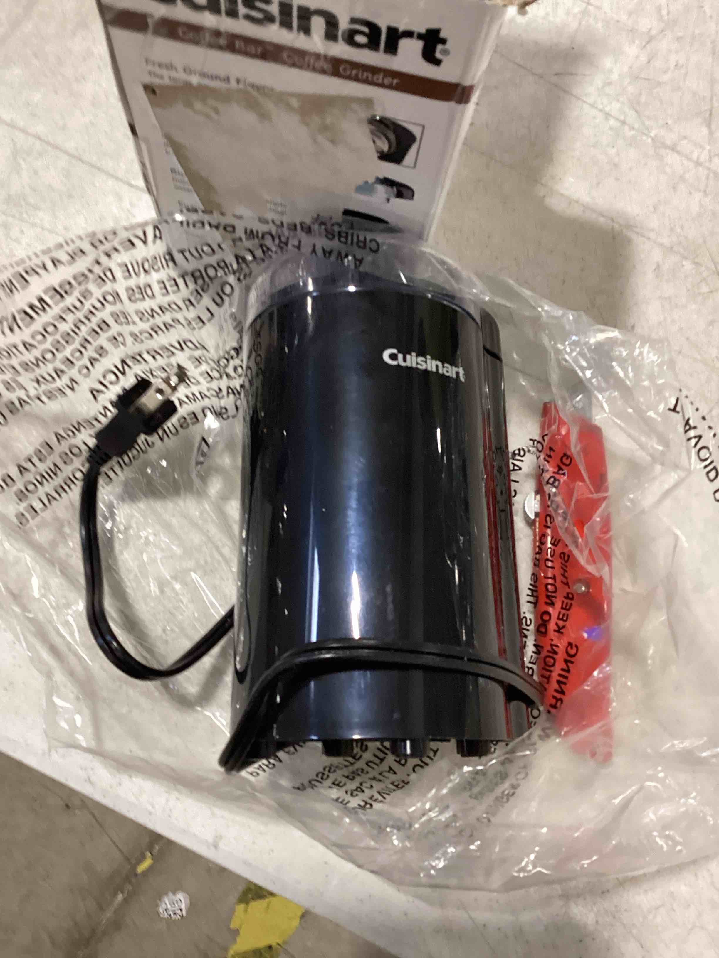 Condition photo showing Good Condition for Cuisinart Coffee Grinder, One Touch Control Coffee Bean Grinder with Stainless Steel Bowl and Blades, 2.5 oz/70g Capacity Enough for 12 Cups, On/Off Switch with Safety Interlock, DCG-20BKN, Black Black Blade Grinder