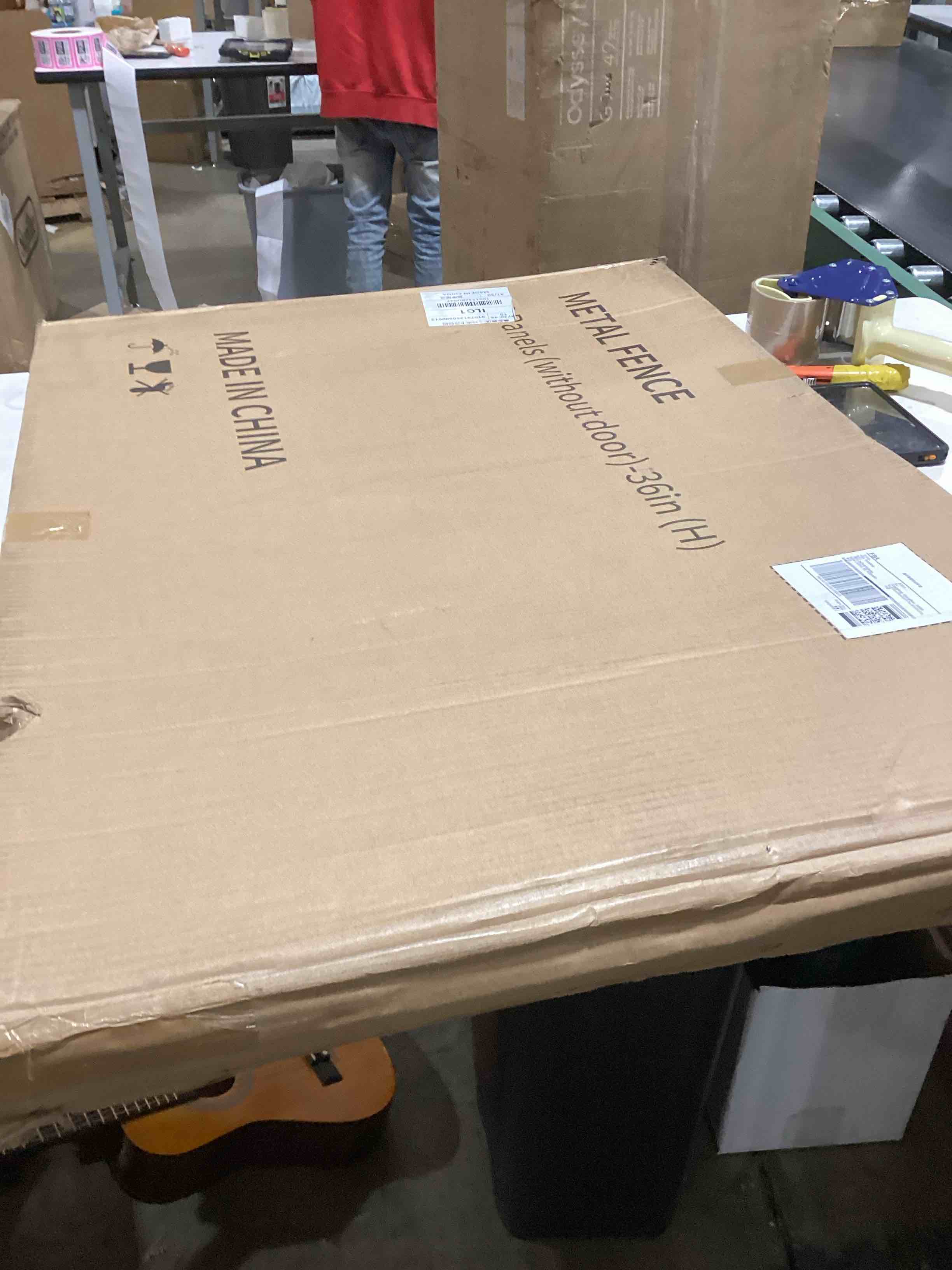 INJOPEXI Decorative Garden Fence 6 Panels 13ft (L)×36in (H) Animal Barrier Fences with 6 Panels Rust